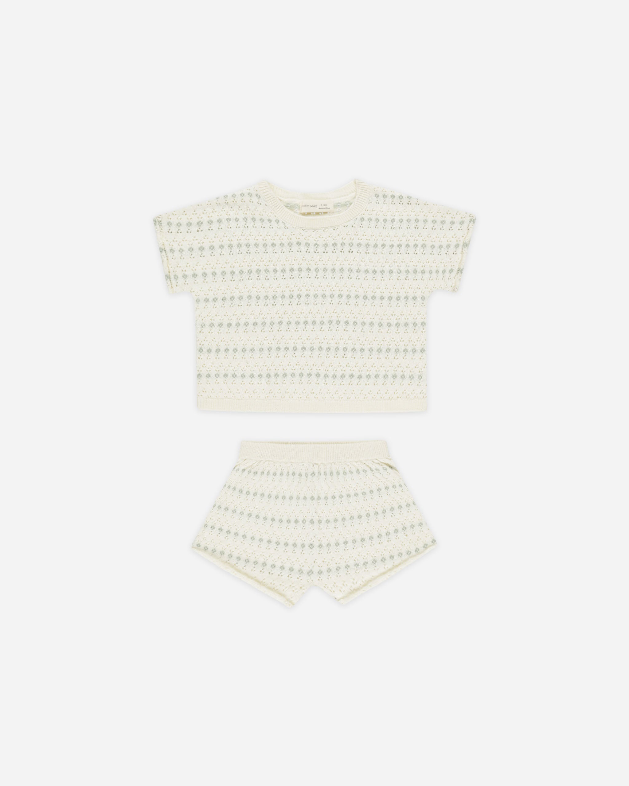 -Relaxed Summer Knit Set || Ivory-