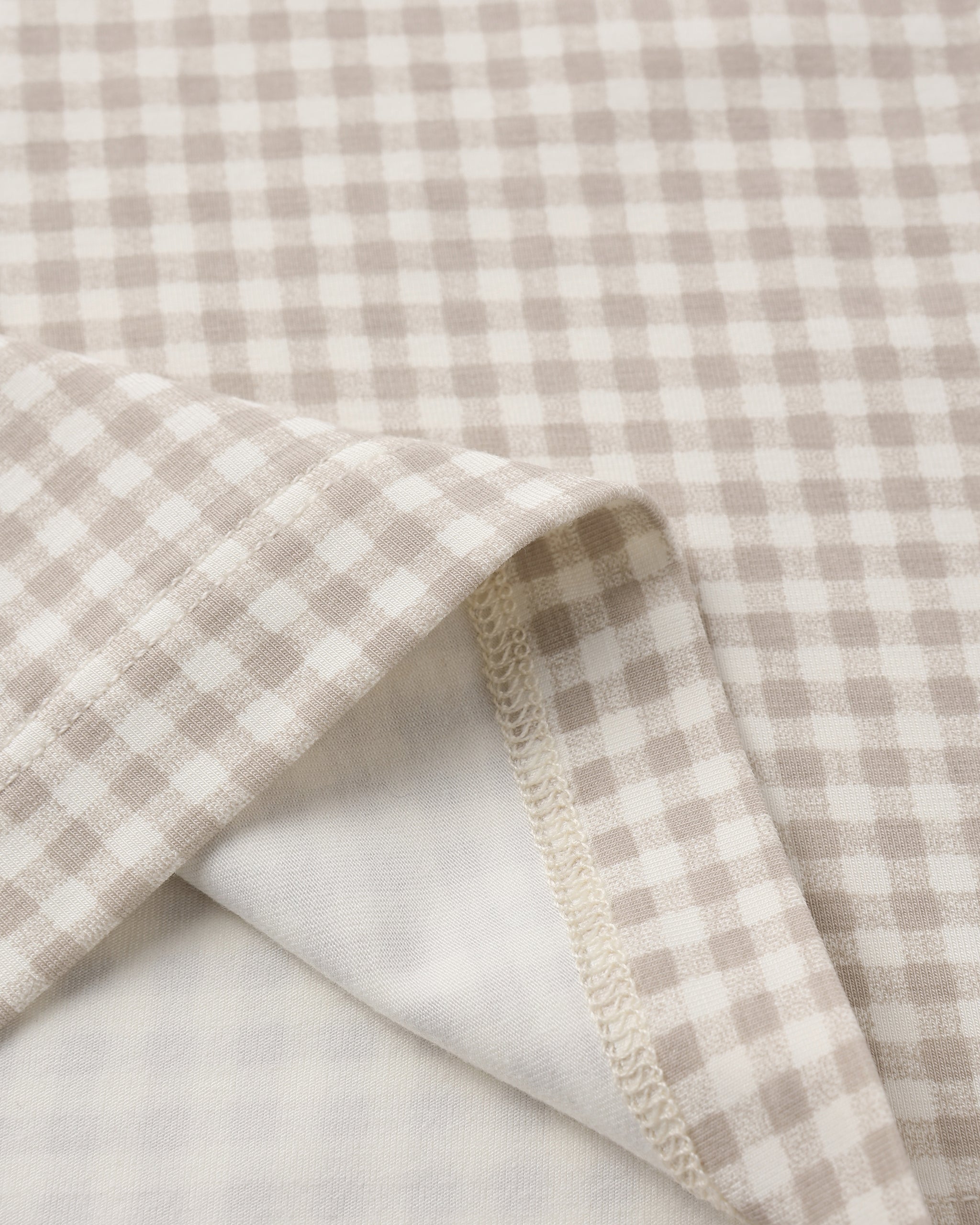 Bamboo Short Sleeve Pajama Set Oat Gingham - Rylee + Cru | Kids Clothes | Trendy Baby Clothes | Modern Infant Outfits |