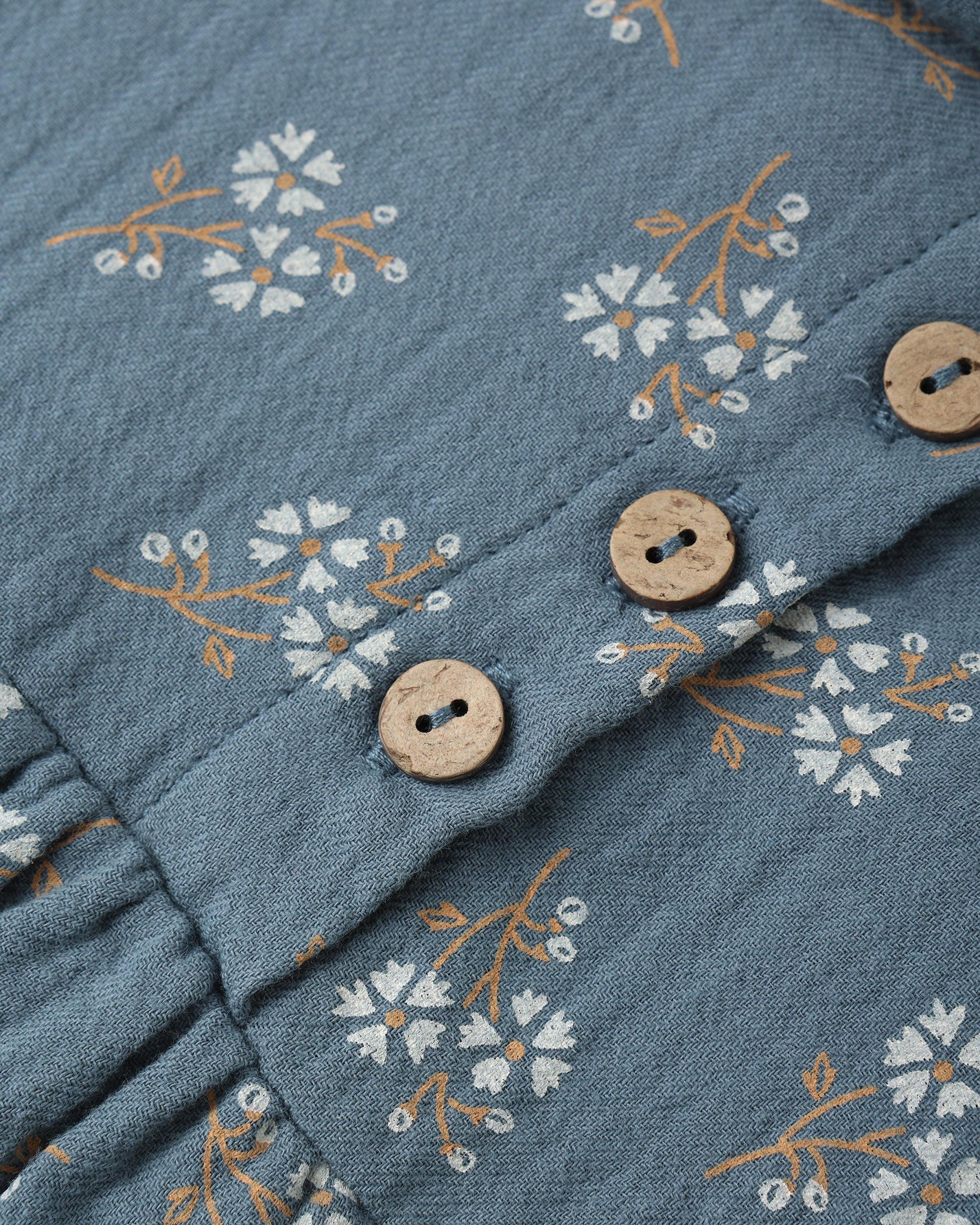 Collared Romper || Blue Floral