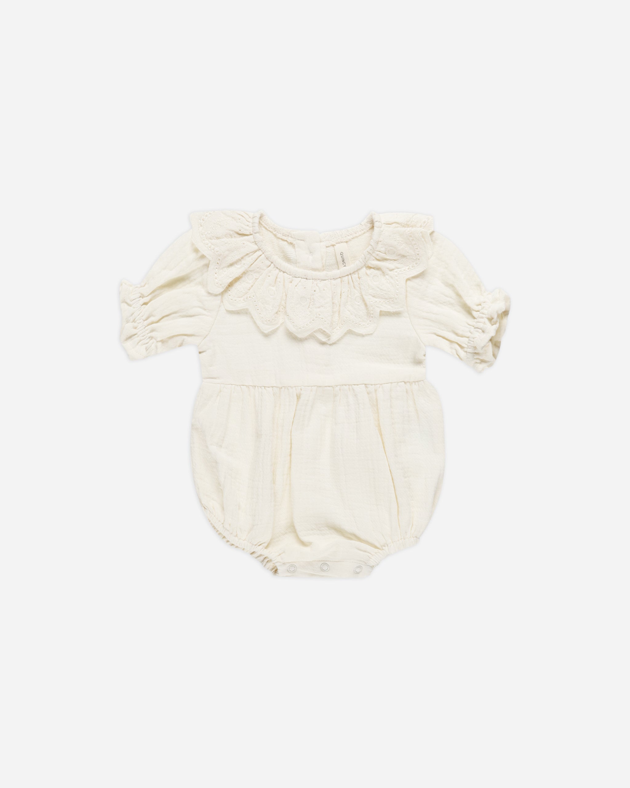 Collared Romper || Ivory