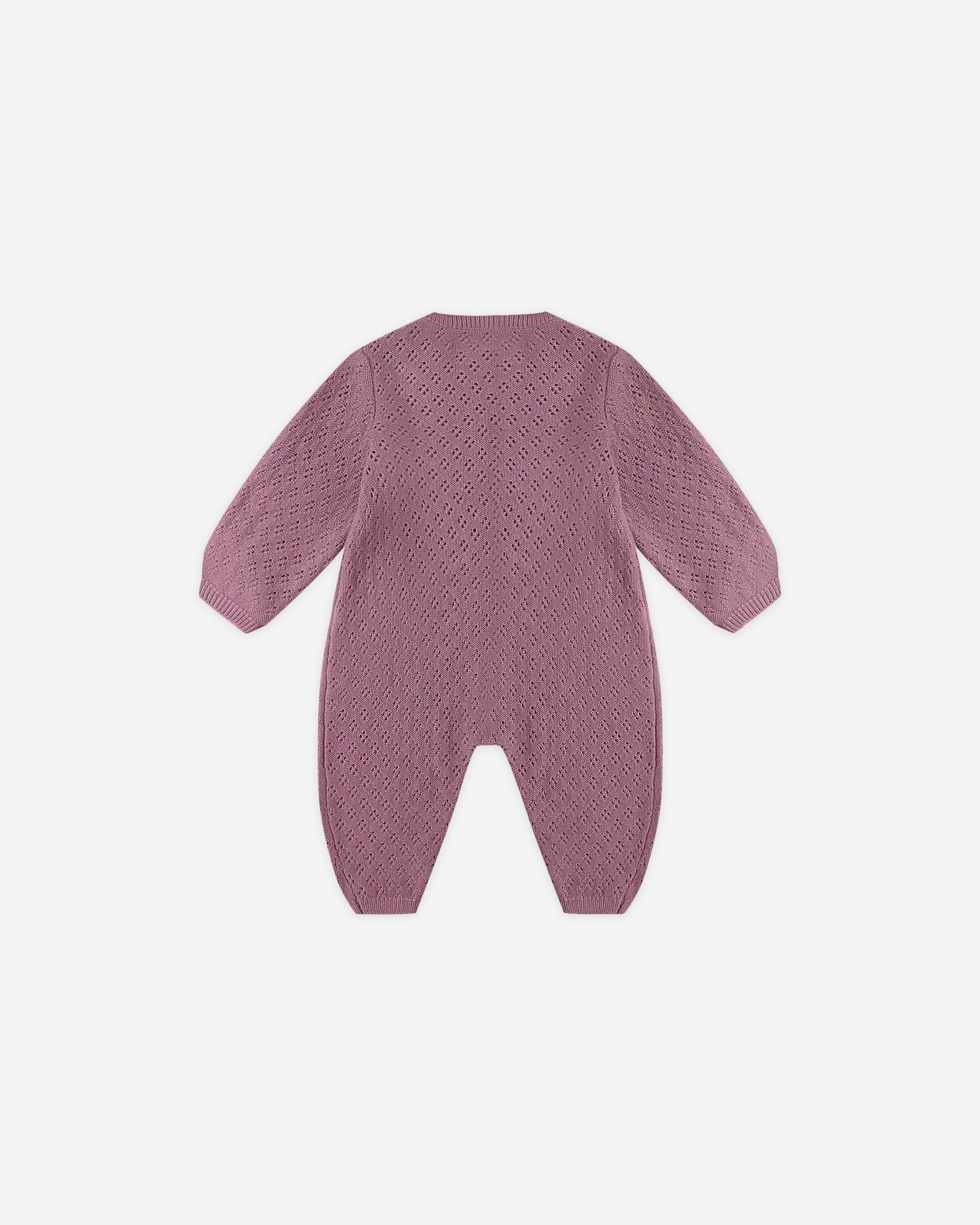 Long Sleeve Bubble Romper || Mulberry