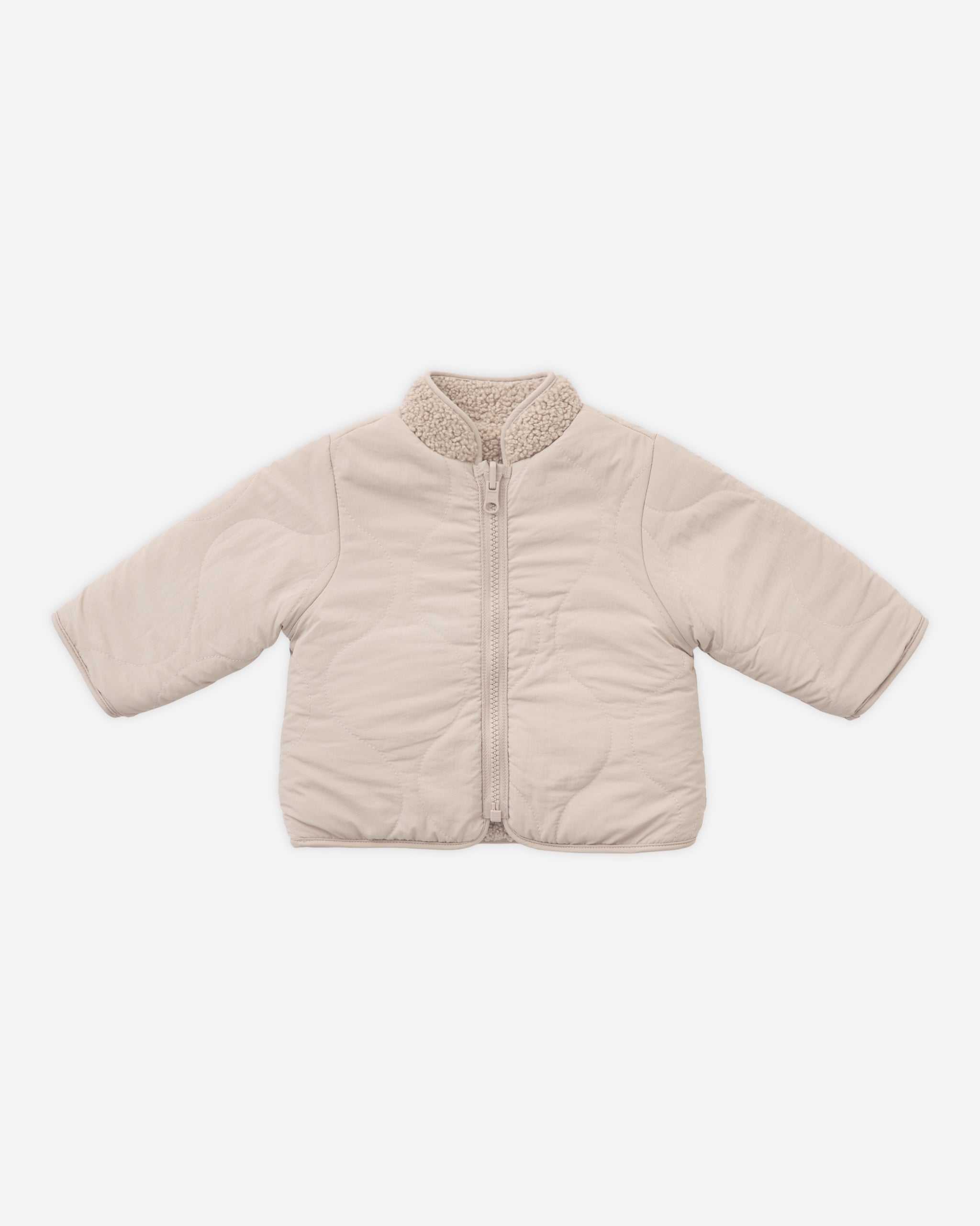 Shearling Zip Jacket || Oat – Quincy Mae
