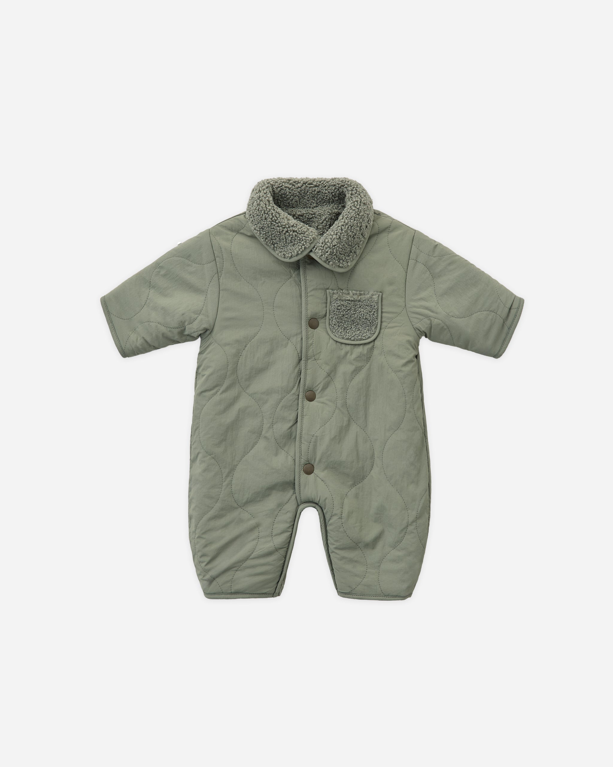 Shearling Jumpsuit || Forest