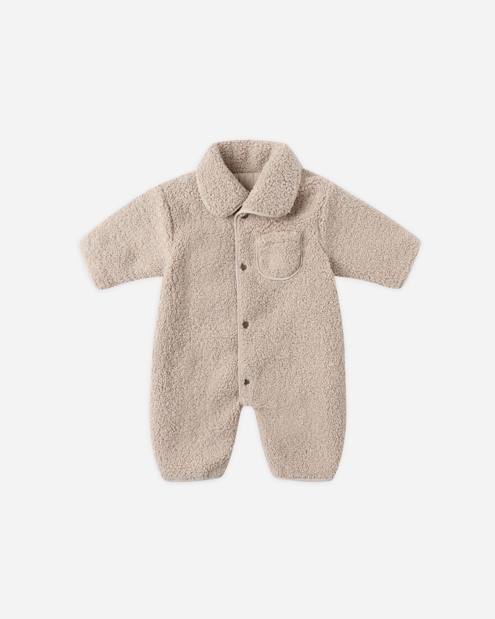 Shearling Jumpsuit || Oat