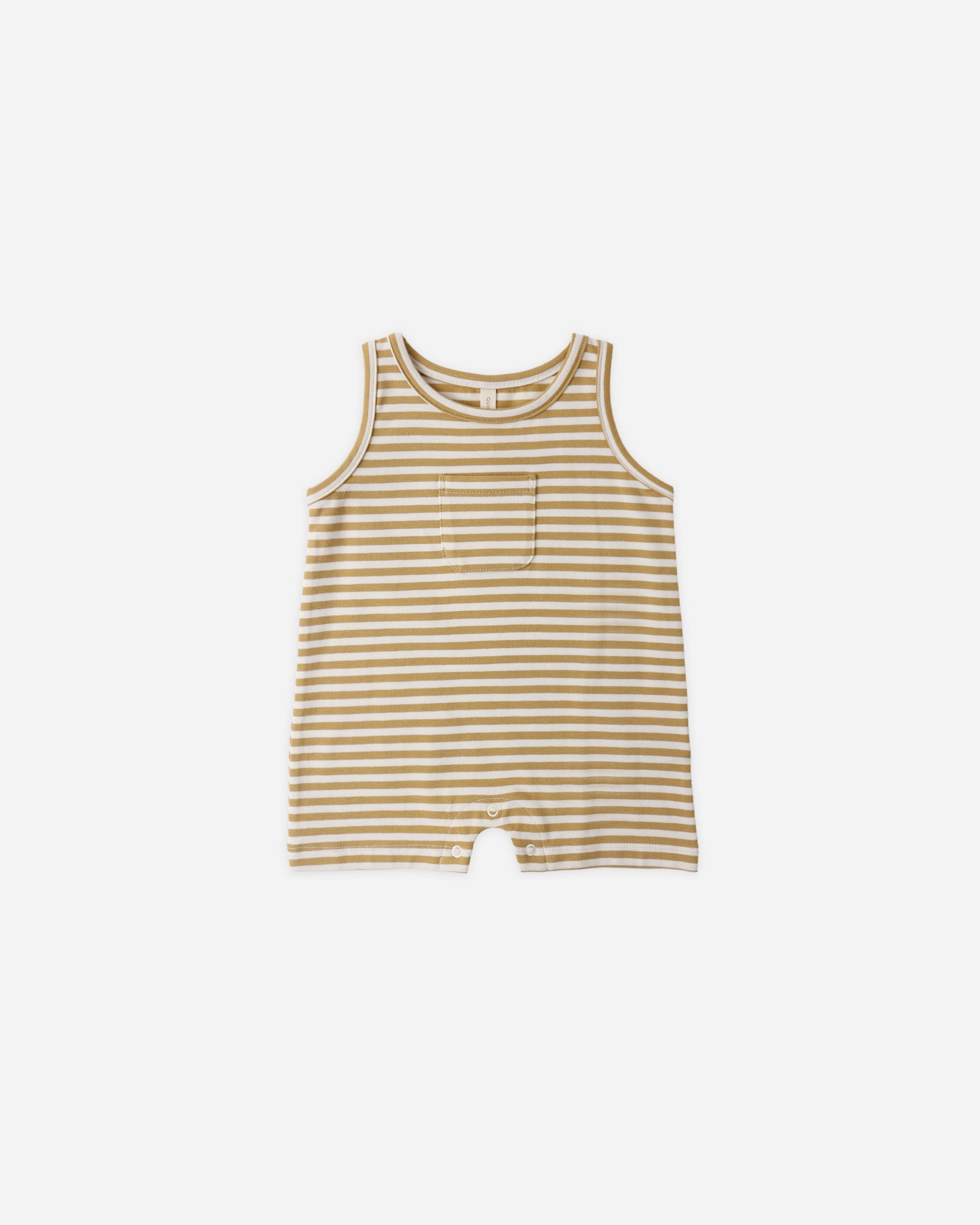 Sleeveless One-Piece Honey Stripe - Rylee + Cru | Kids Clothes | Trendy Baby Clothes | Modern Infant Outfits |