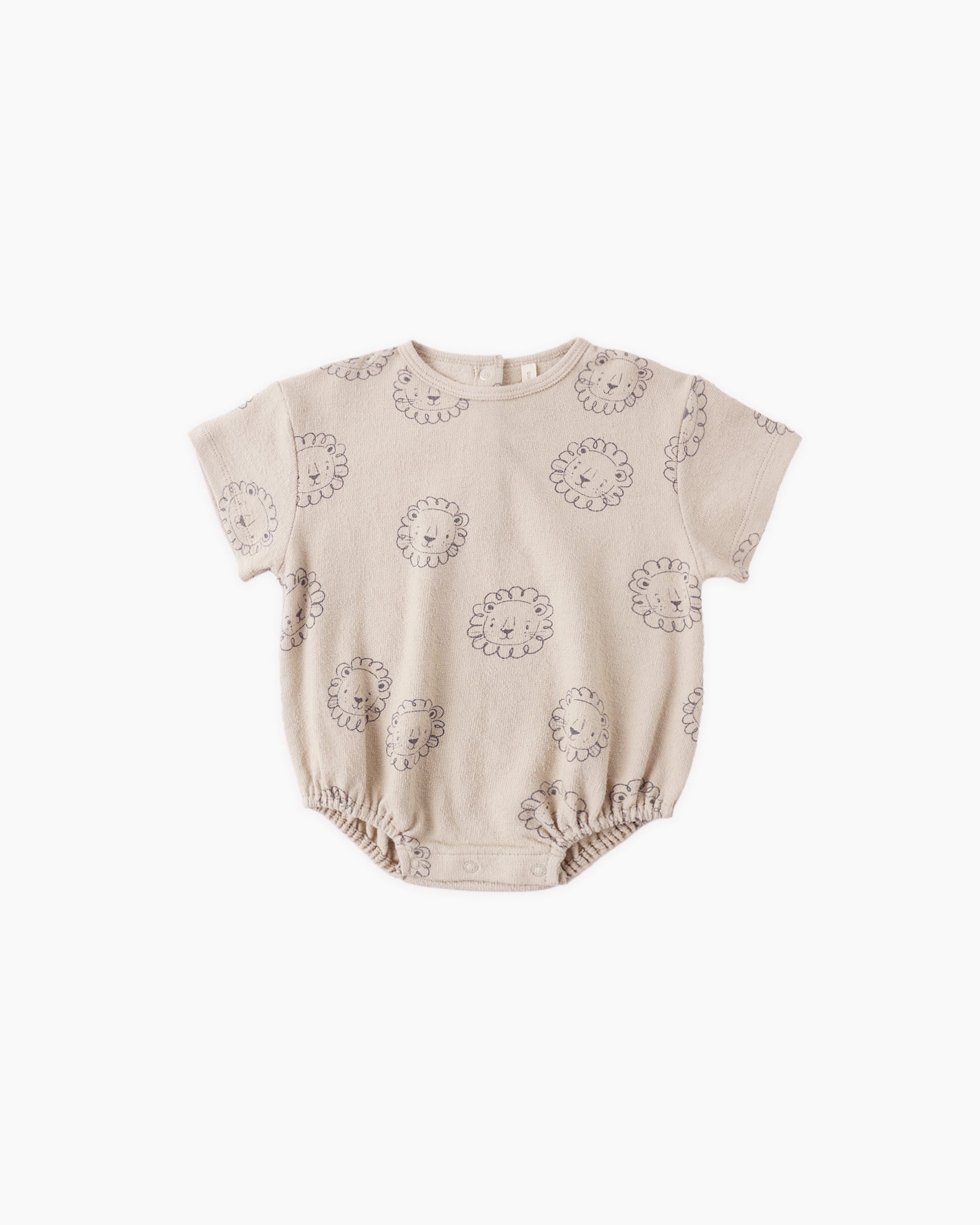 Relaxed Short Sleeve Bubble Romper Lion - Rylee + Cru | Kids Clothes | Trendy Baby Clothes | Modern Infant Outfits |