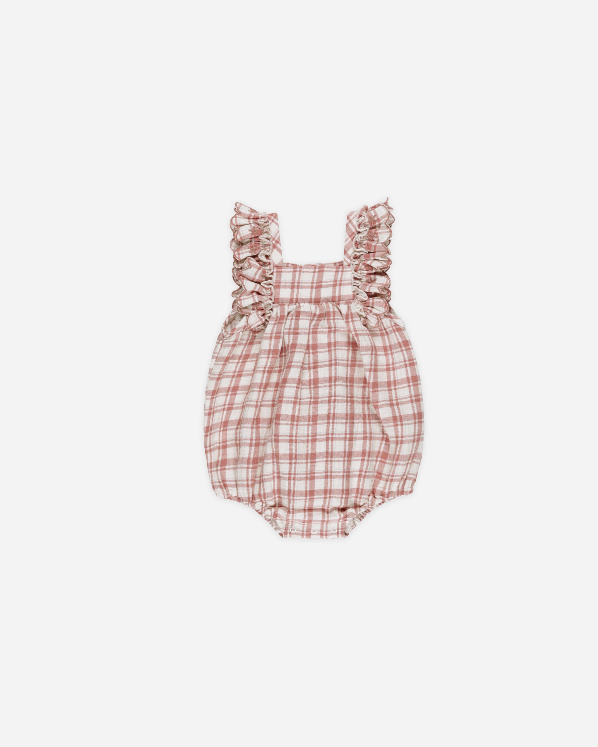 -Maya Romper || Pink Plaid-