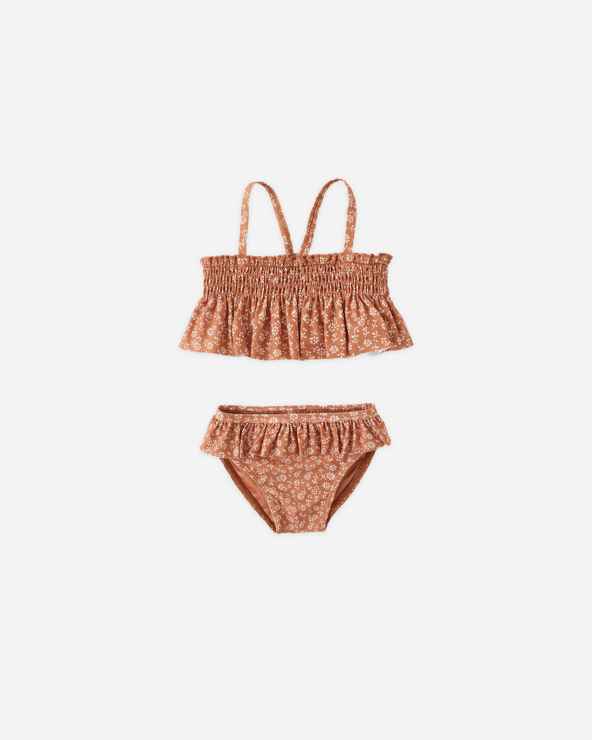 Smocked Ruffle Bikini Poppy Floral - Rylee + Cru | Kids Clothes | Trendy Baby Clothes | Modern Infant Outfits |