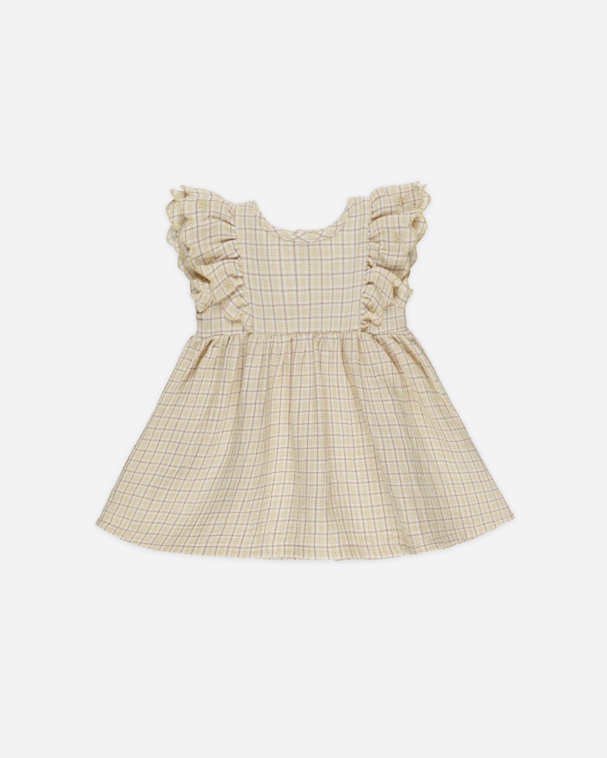 -Alina Dress || Yellow Plaid-