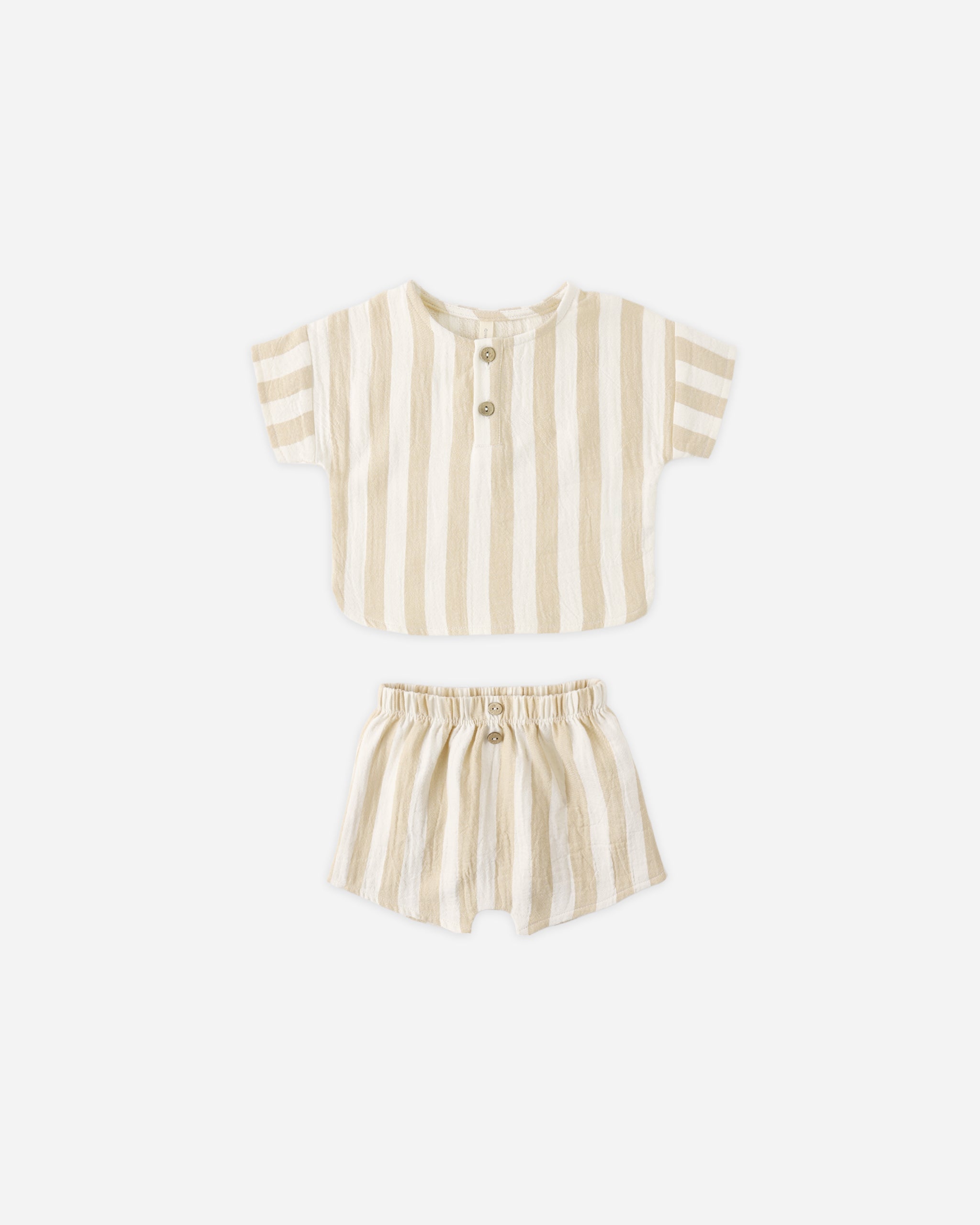 Woven Boxy Top + Short Set Summer Stripe - Rylee + Cru | Kids Clothes | Trendy Baby Clothes | Modern Infant Outfits |