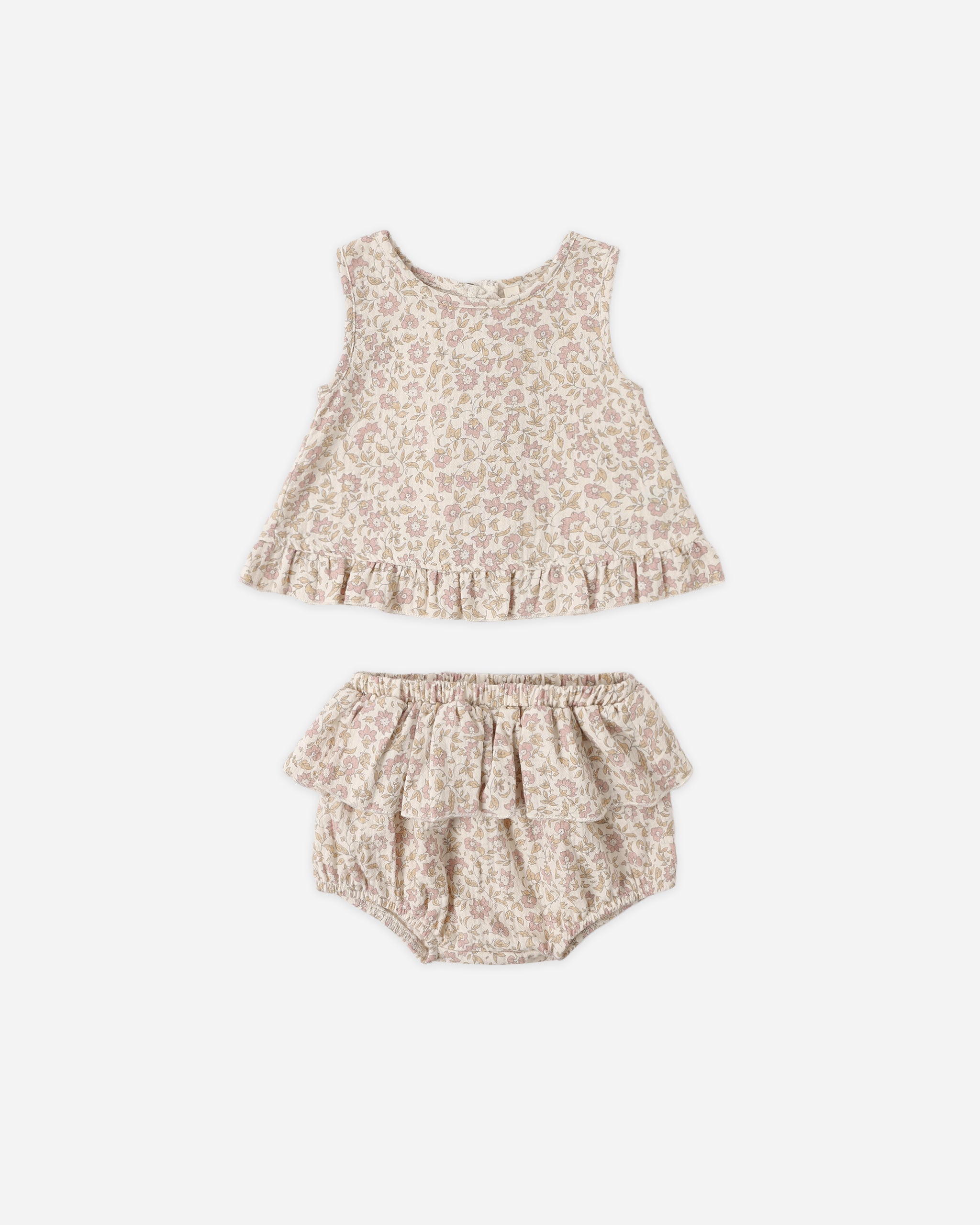 Ruffled Tulip Top + Bloomer Set Dahlia - Rylee + Cru | Kids Clothes | Trendy Baby Clothes | Modern Infant Outfits |