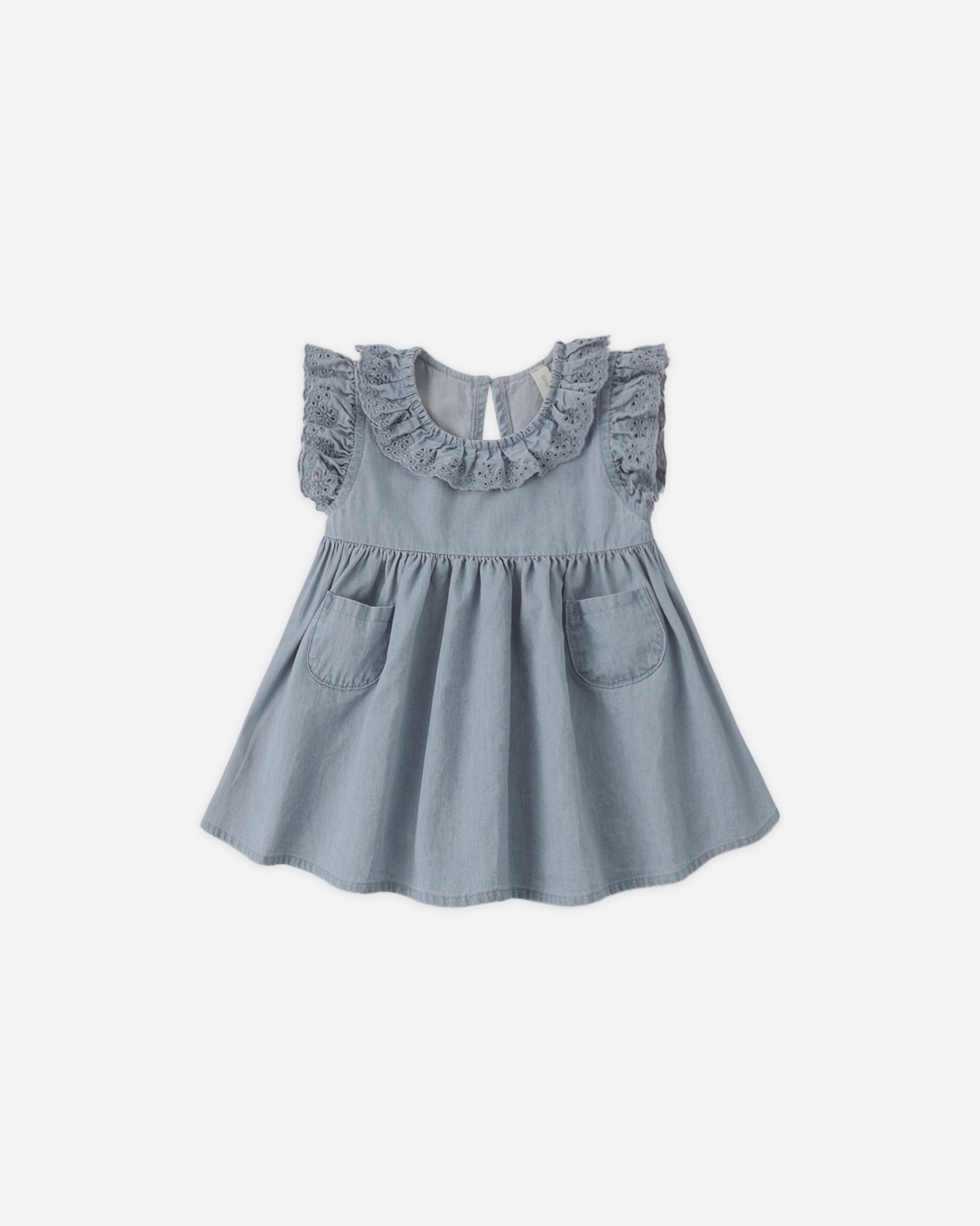 Sophie Dress Chambray - Rylee + Cru | Kids Clothes | Trendy Baby Clothes | Modern Infant Outfits |