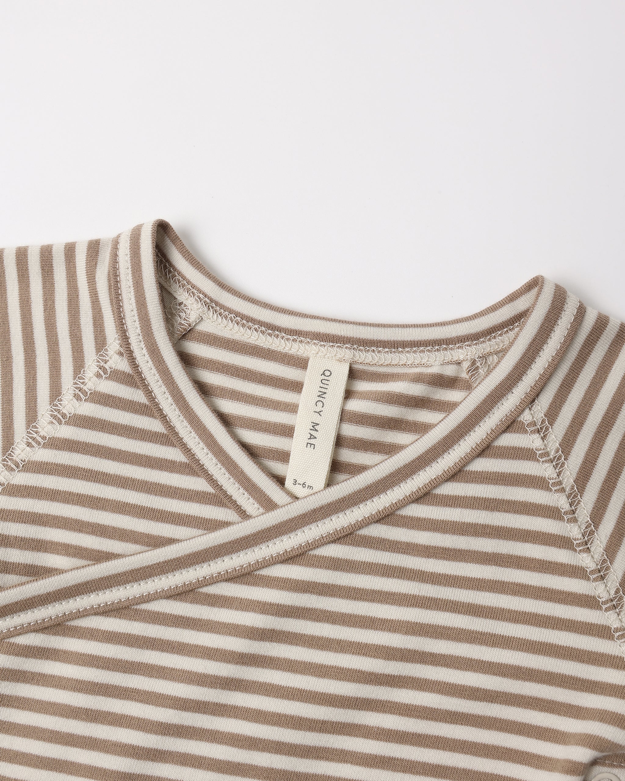 Side Snap Bodysuit + Pant Set Almond Stripe - Rylee + Cru | Kids Clothes | Trendy Baby Clothes | Modern Infant Outfits |