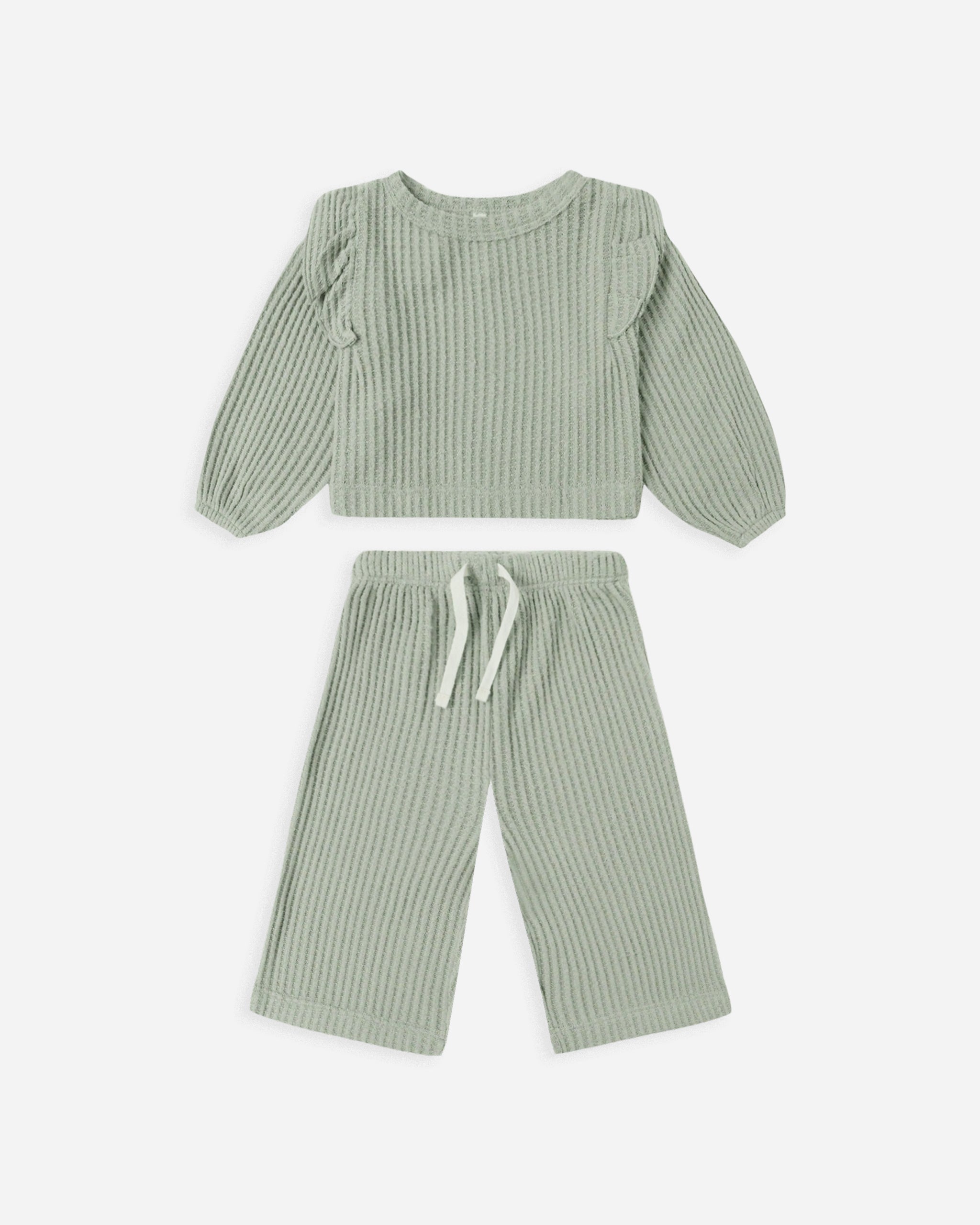 Ruffle Cozy Set || Fern