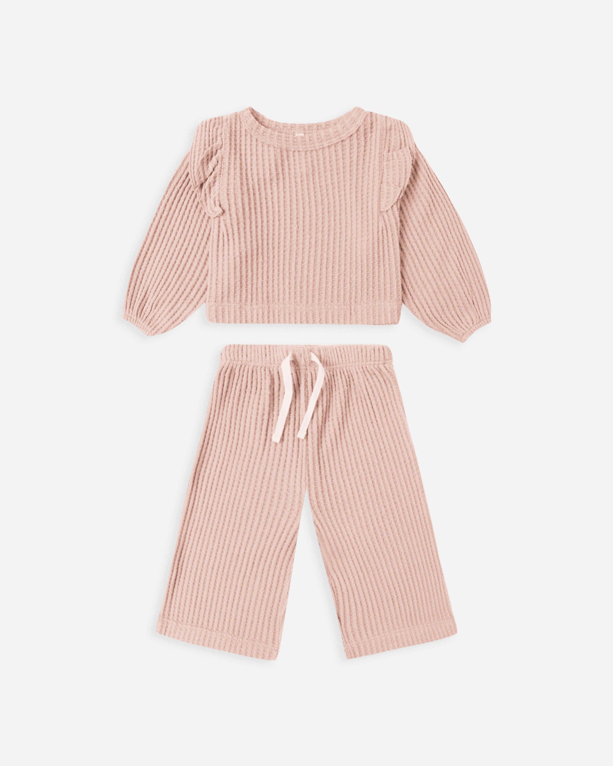 Ensemble douillet à volants || Rose