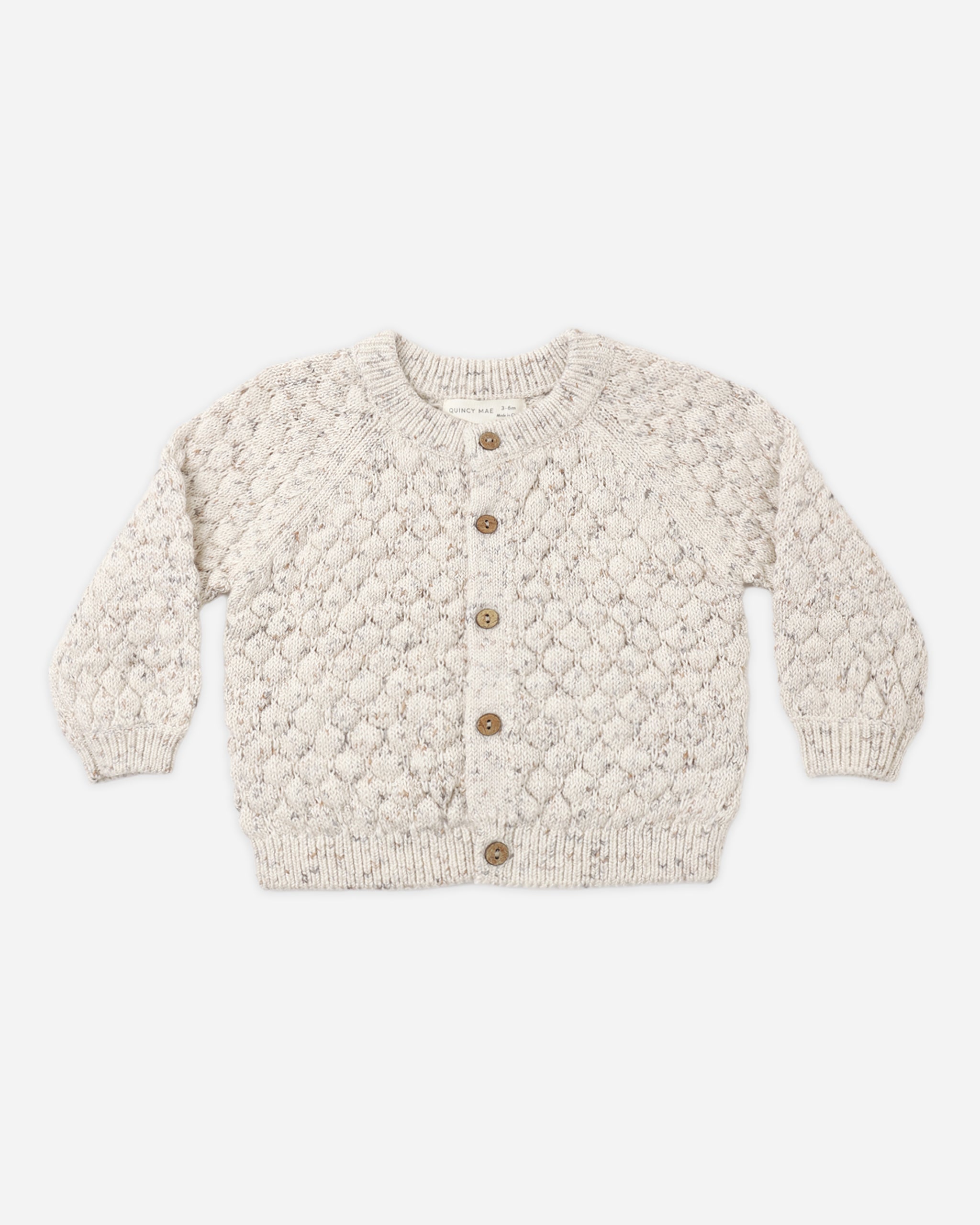 Bubble Knit Cardigan Natural Confetti - Rylee + Cru | Kids Clothes | Trendy Baby Clothes | Modern Infant Outfits |