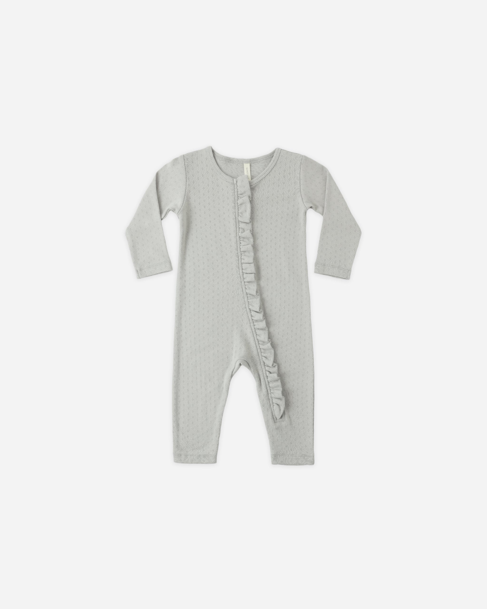 Ruffle Jumpsuit Sage - Rylee + Cru | Kids Clothes | Trendy Baby Clothes | Modern Infant Outfits |