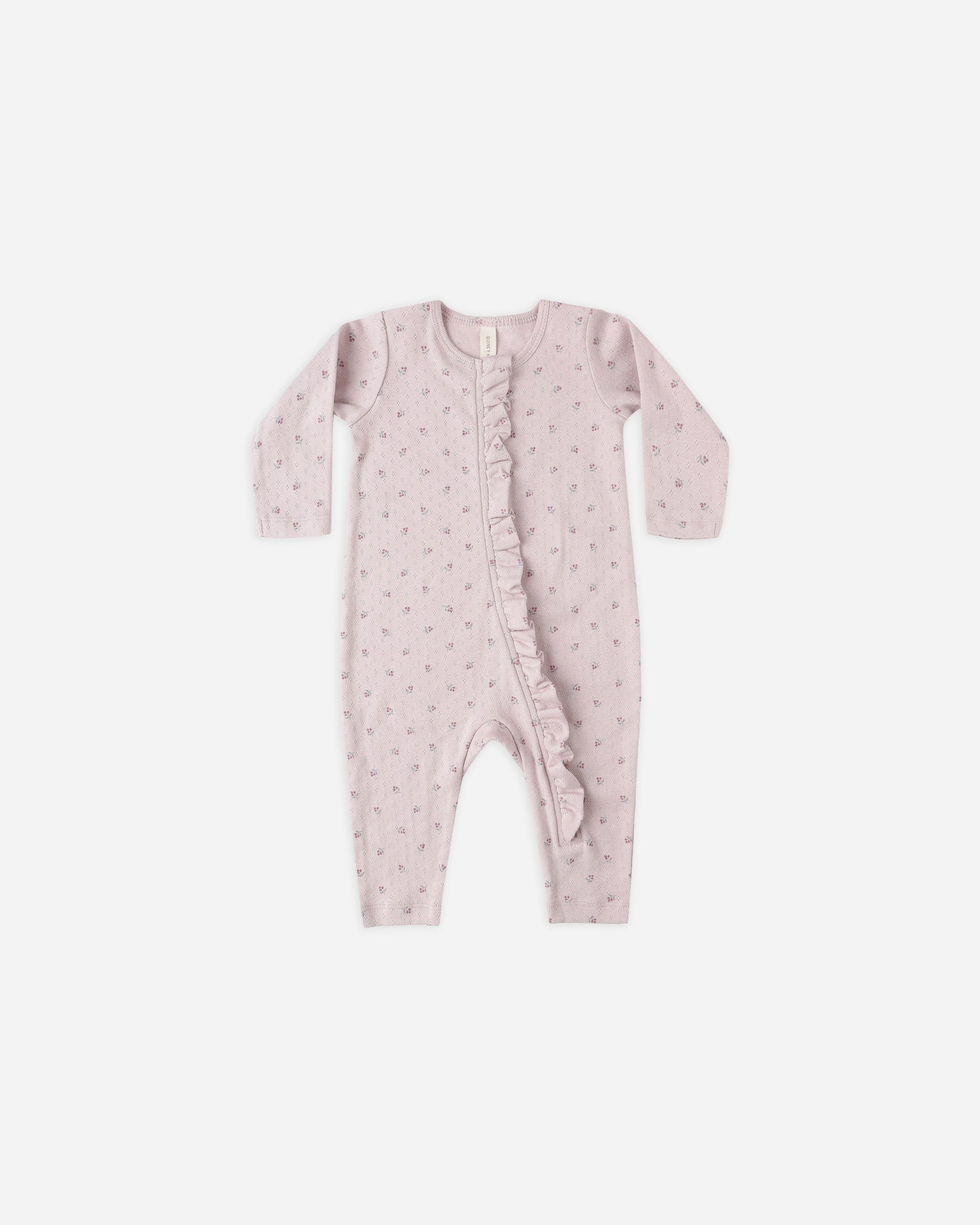 Ruffle Jumpsuit || Lilac Ditsy