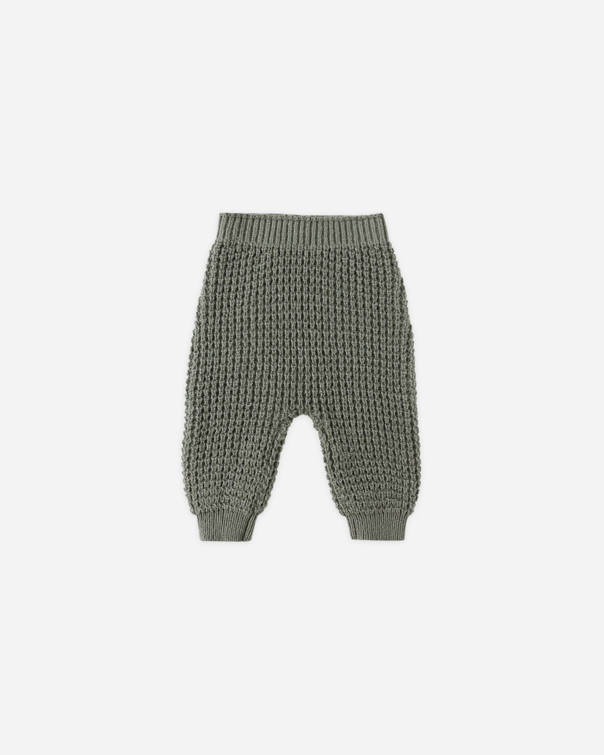 Chunky Knit Pant || Forest