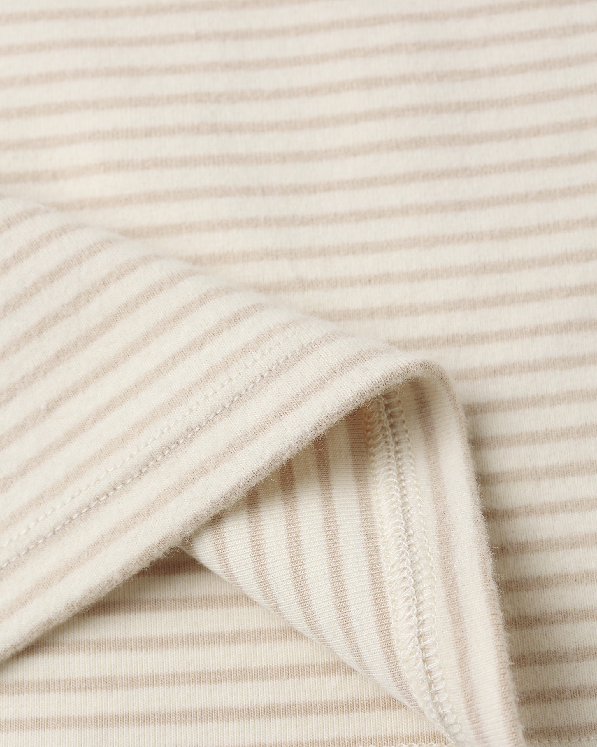 Long Sleeve Tee || Oat Micro Stripe