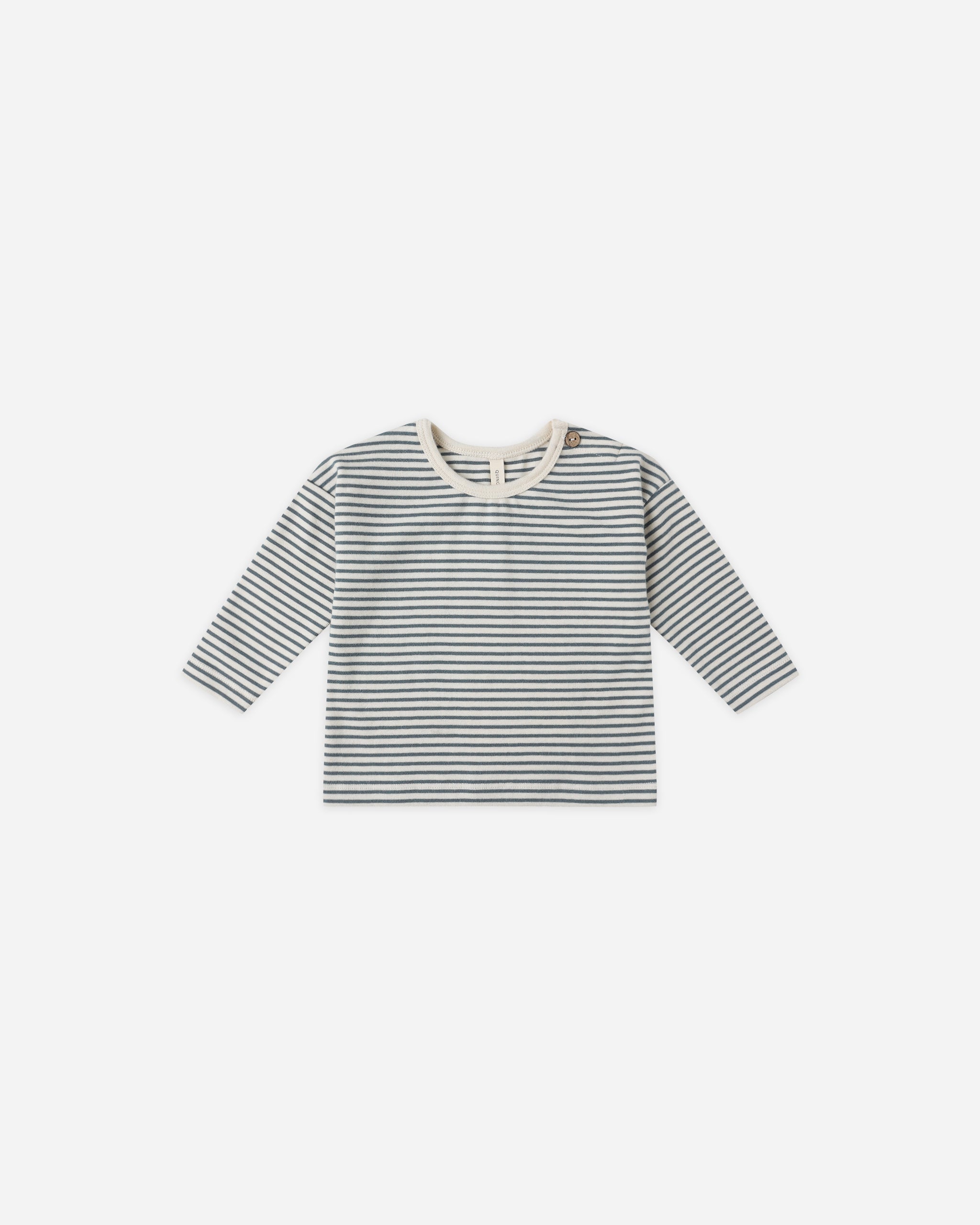 Long Sleeve Tee || Ocean Micro Stripe