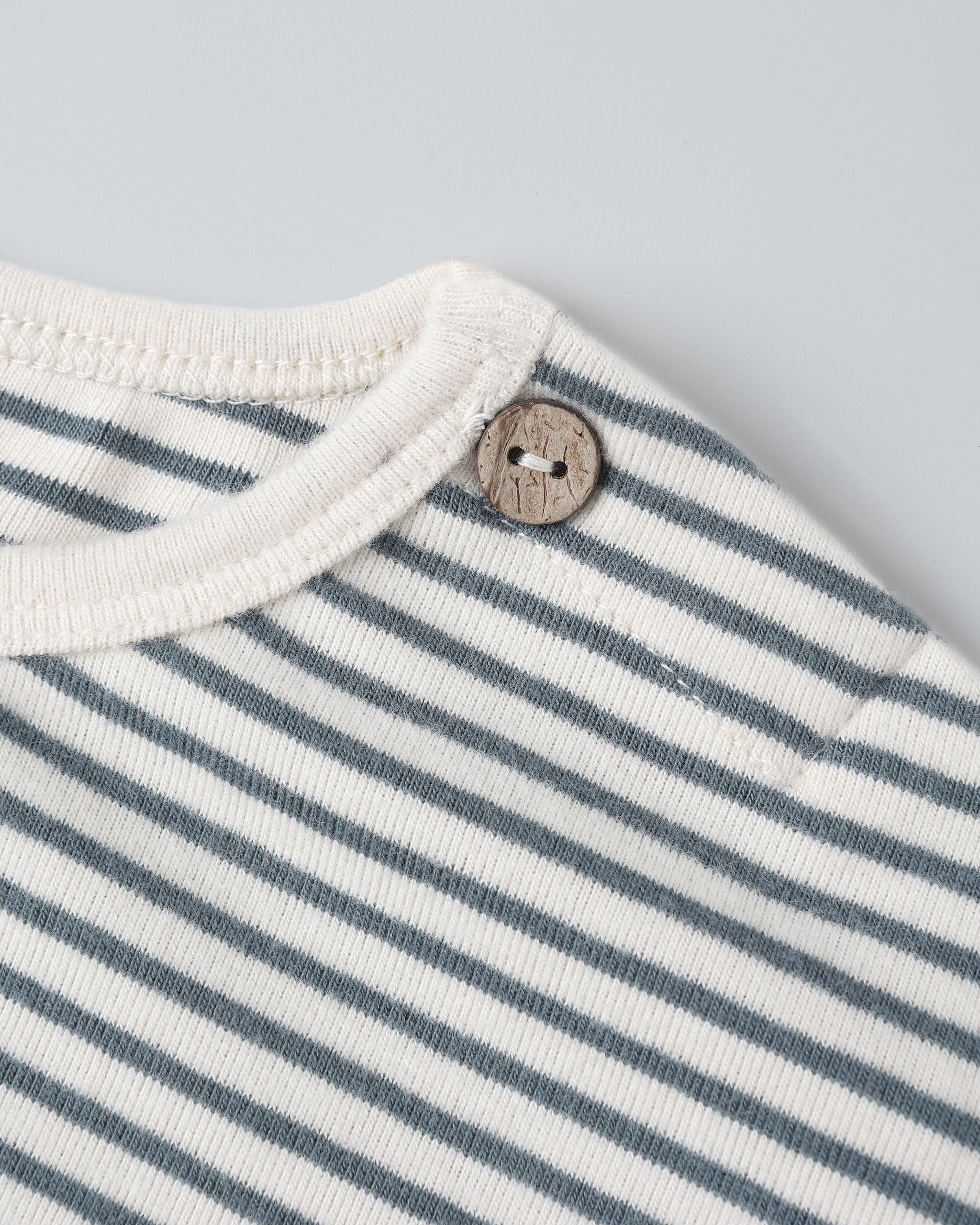 Long Sleeve Tee || Ocean Micro Stripe