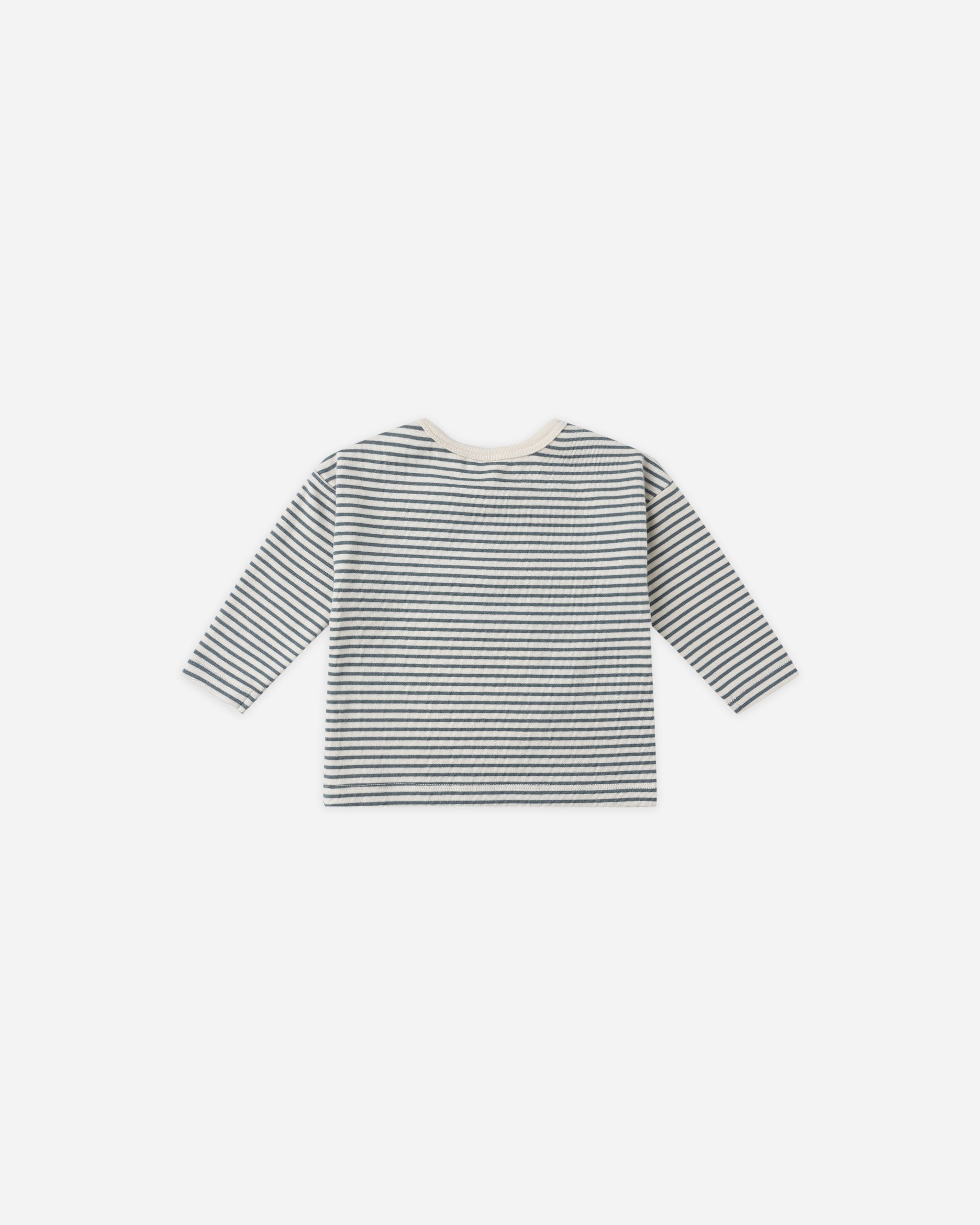 Long Sleeve Tee || Ocean Micro Stripe