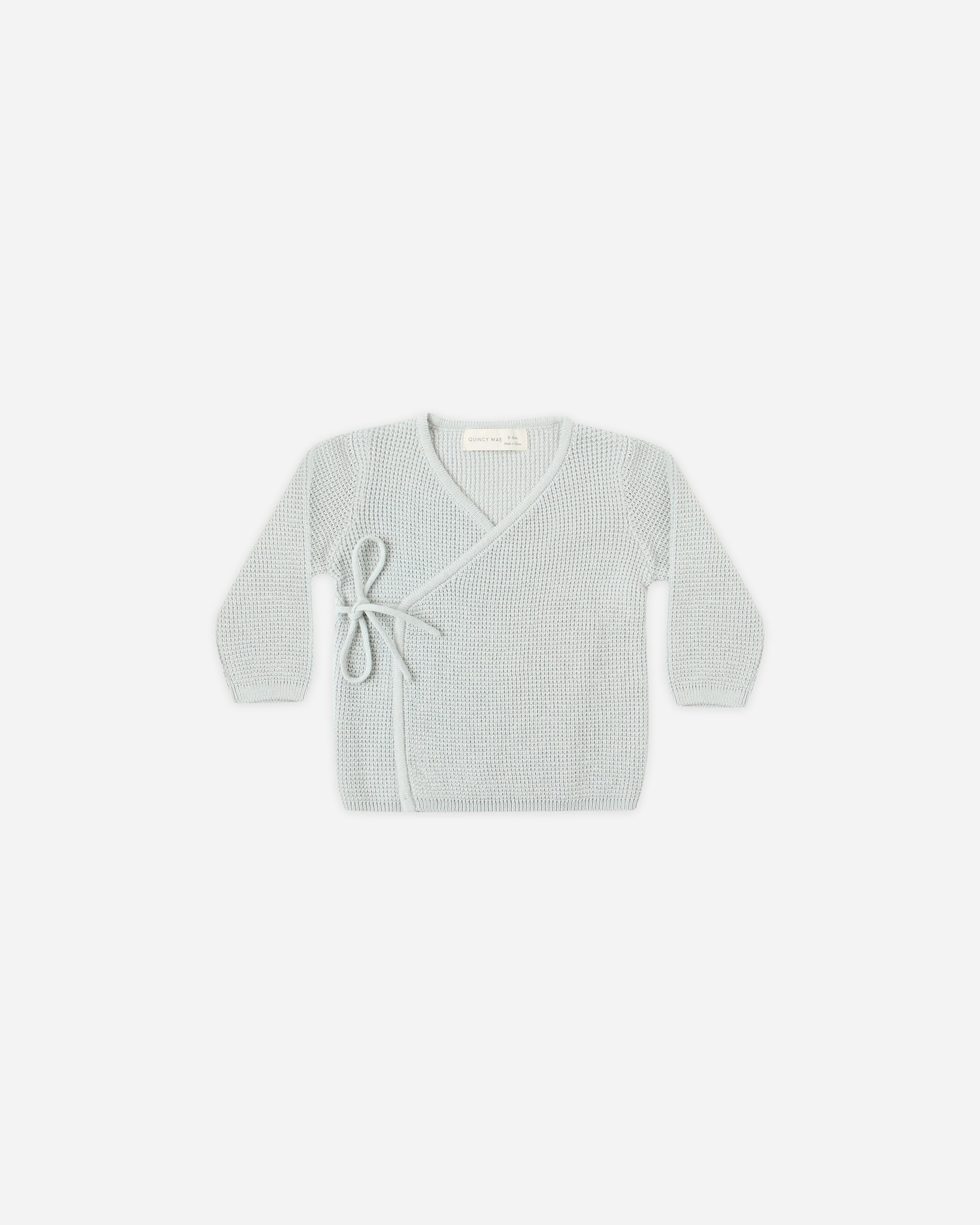 Knit Wrap Top || Ice Blue