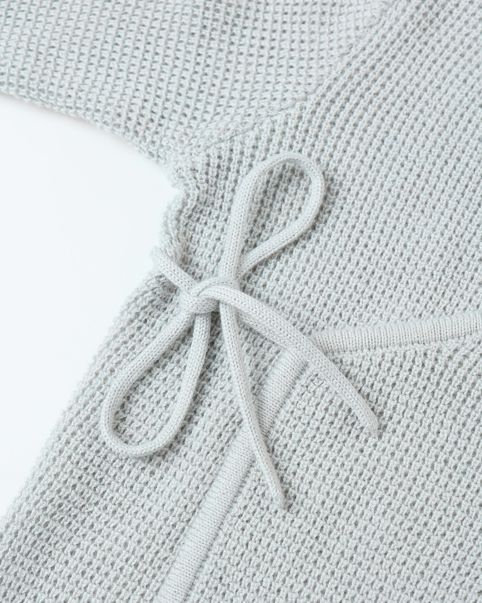 Knit Wrap Top || Ice Blue