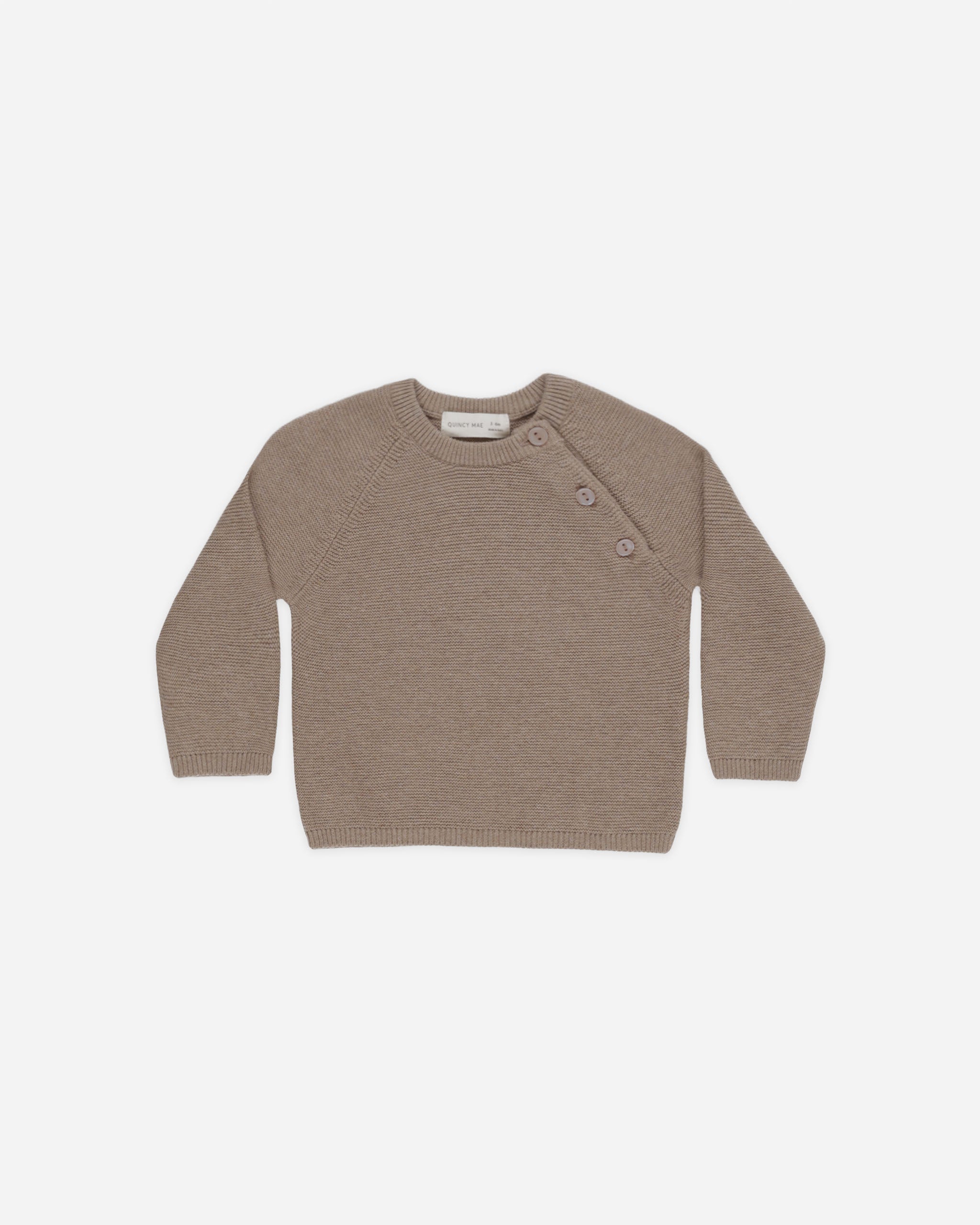 Bailey Knit Sweater || Heathered Mocha - Rylee + Cru | Kids Clothes | Trendy Baby Clothes | Modern Infant Outfits |