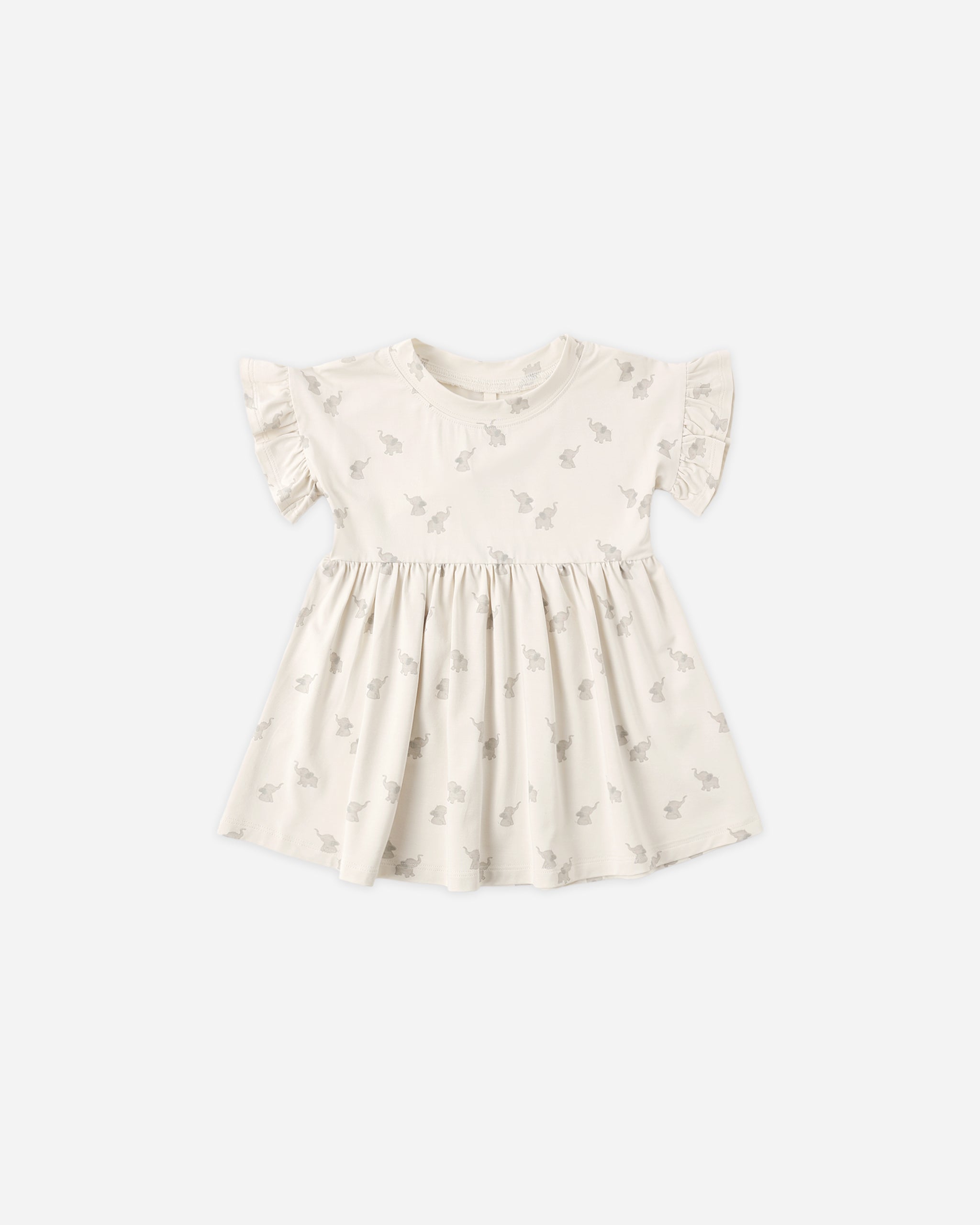 Bamboo Babydoll Dress Elephants - Rylee + Cru | Kids Clothes | Trendy Baby Clothes | Modern Infant Outfits |