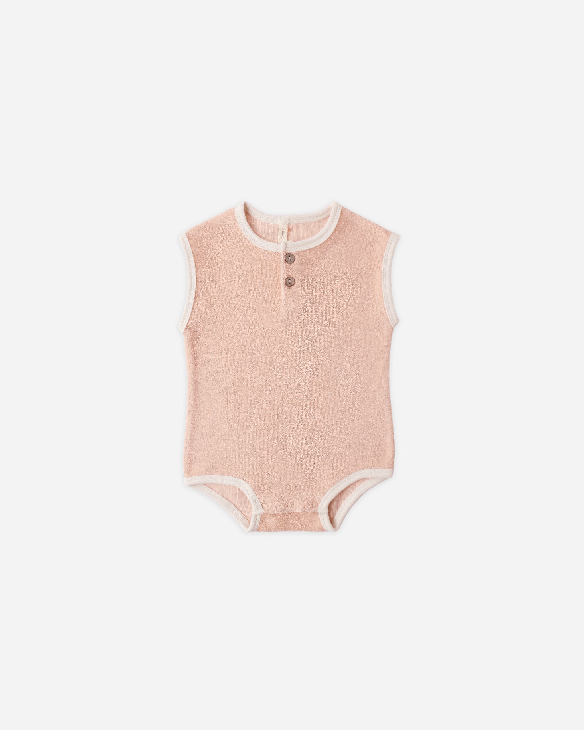 Terry Cloth Romper Melon - Rylee + Cru | Kids Clothes | Trendy Baby Clothes | Modern Infant Outfits |