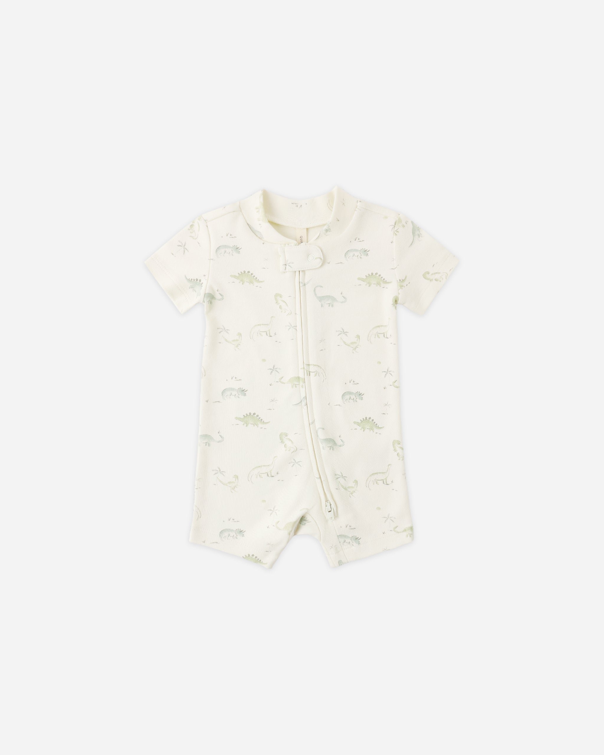 Zip Short Sleeve Sleeper Dinosaur - Rylee + Cru | Kids Clothes | Trendy Baby Clothes | Modern Infant Outfits |