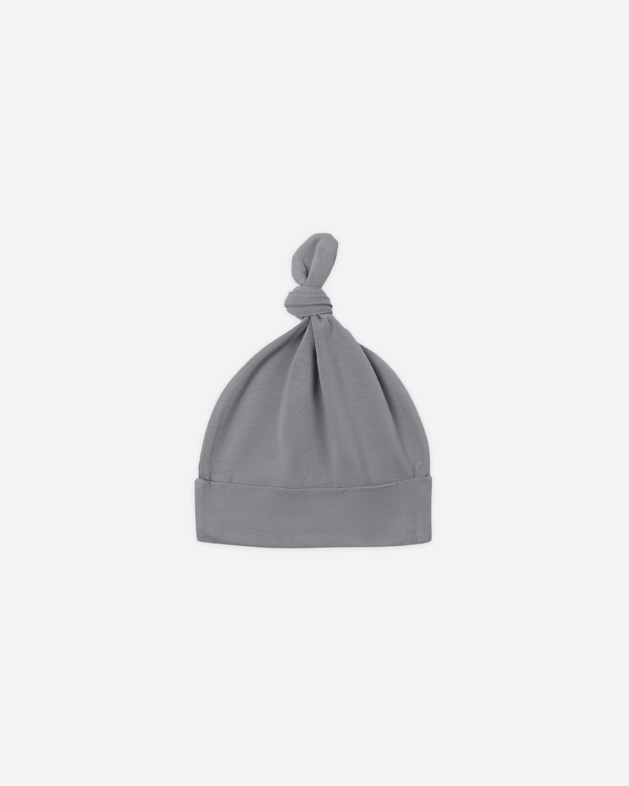 Knotted Baby Hat Slate - Rylee + Cru | Kids Clothes | Trendy Baby Clothes | Modern Infant Outfits |