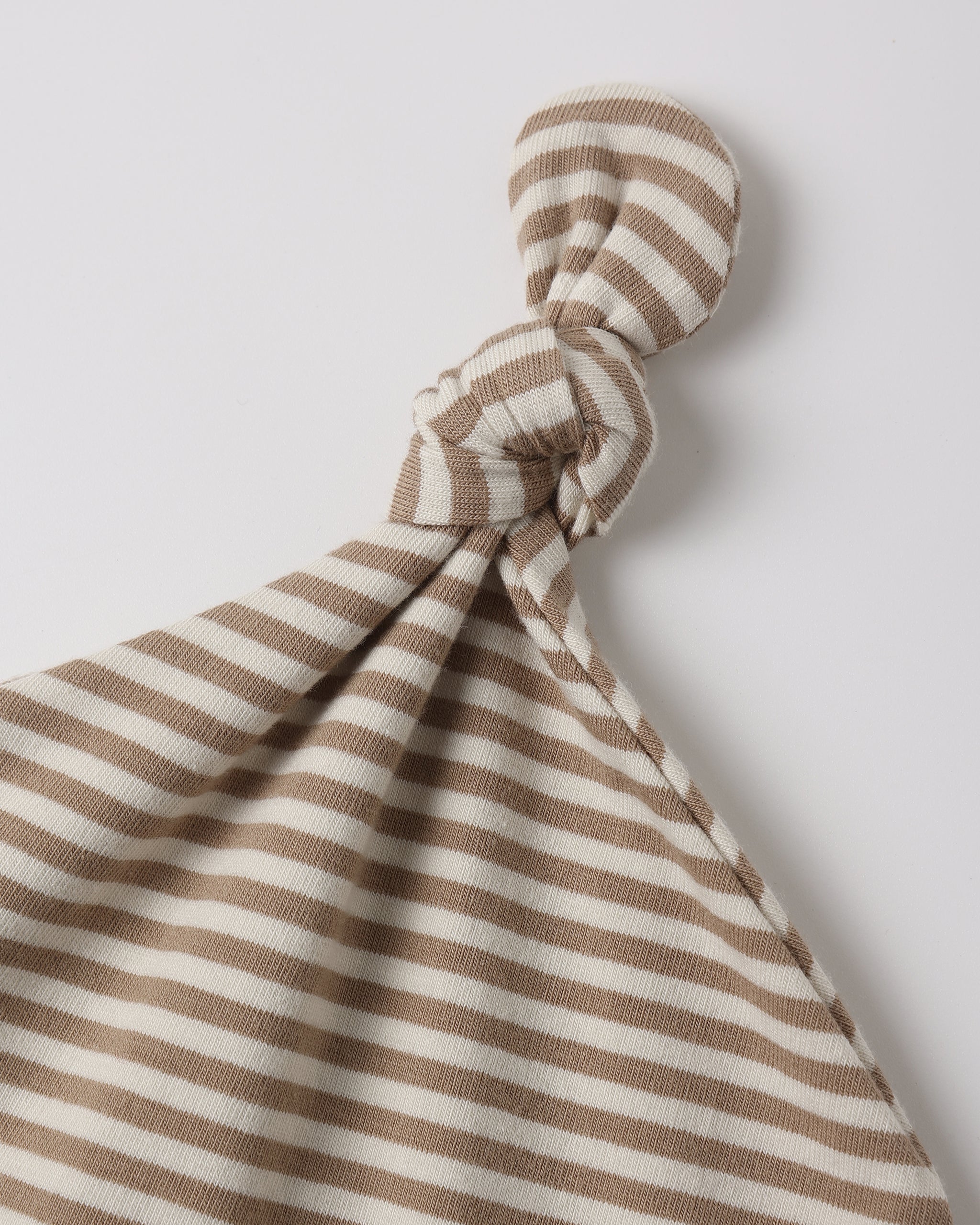 Knotted Baby Hat Almond Stripe - Rylee + Cru | Kids Clothes | Trendy Baby Clothes | Modern Infant Outfits |