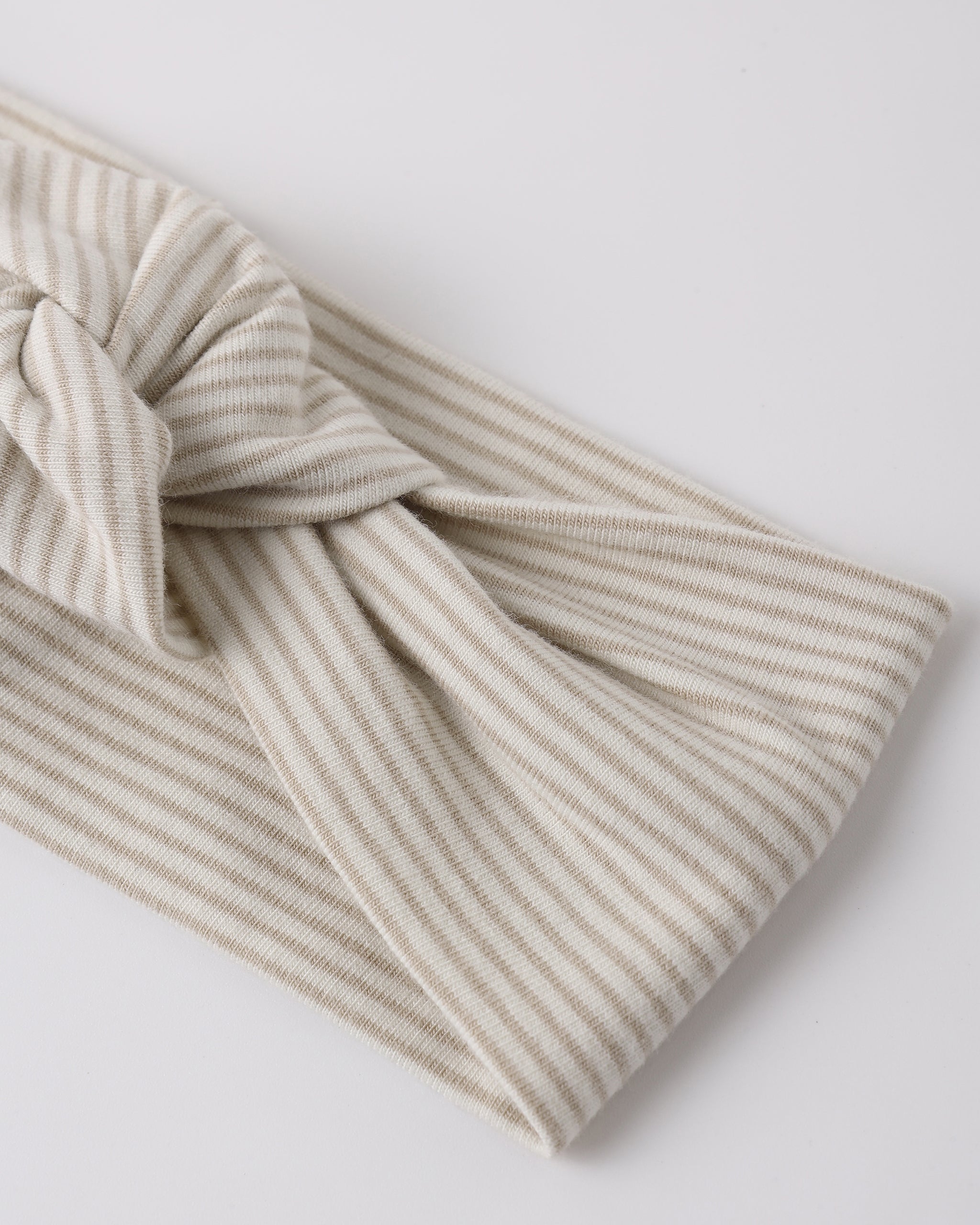 Knotted Headband Oat Micro Stripe - Rylee + Cru | Kids Clothes | Trendy Baby Clothes | Modern Infant Outfits |