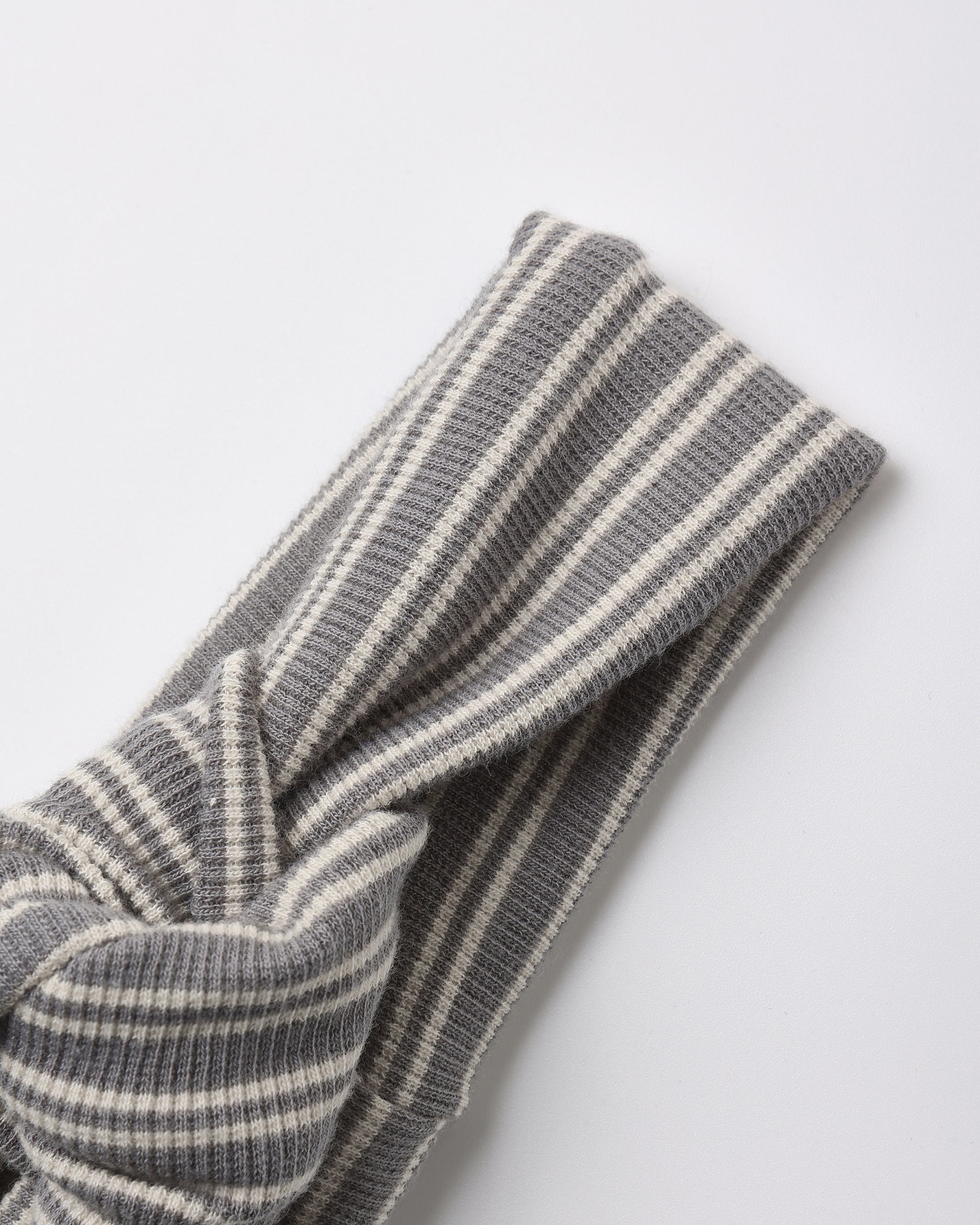 Ribbed Knotted Headband Slate Microstripe - Rylee + Cru | Kids Clothes | Trendy Baby Clothes | Modern Infant Outfits |