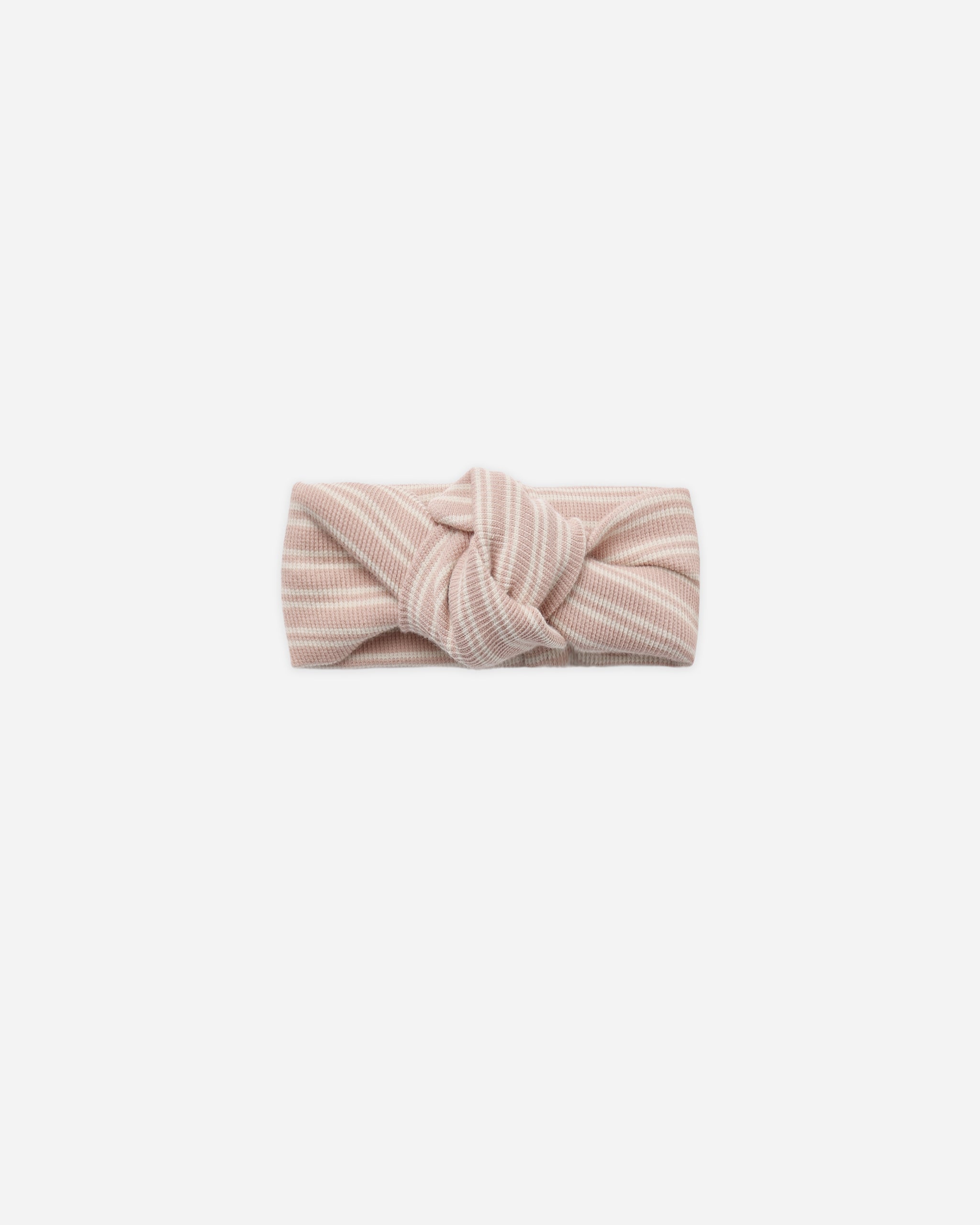 Ribbed Knotted Headband Dusty Rose Microstripe - Rylee + Cru | Kids Clothes | Trendy Baby Clothes | Modern Infant Outfits |