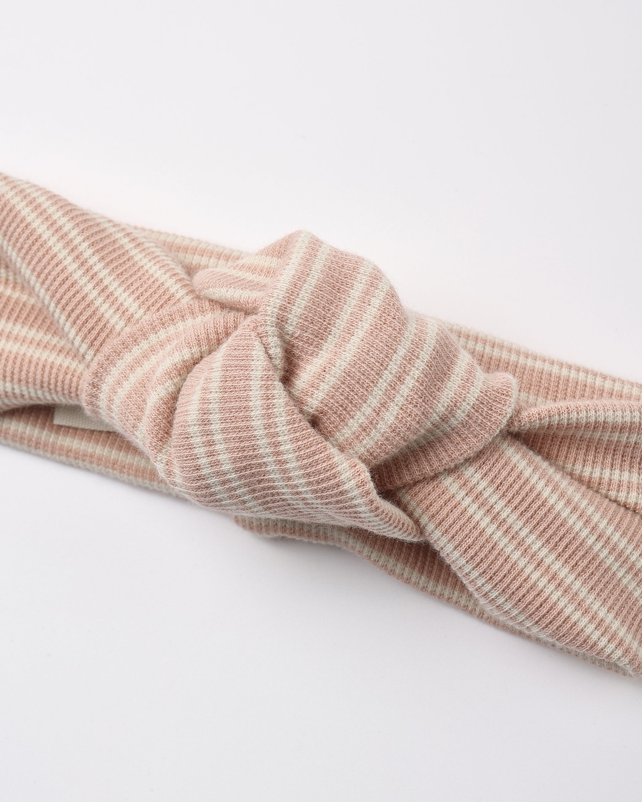 Ribbed Knotted Headband Dusty Rose Microstripe - Rylee + Cru | Kids Clothes | Trendy Baby Clothes | Modern Infant Outfits |