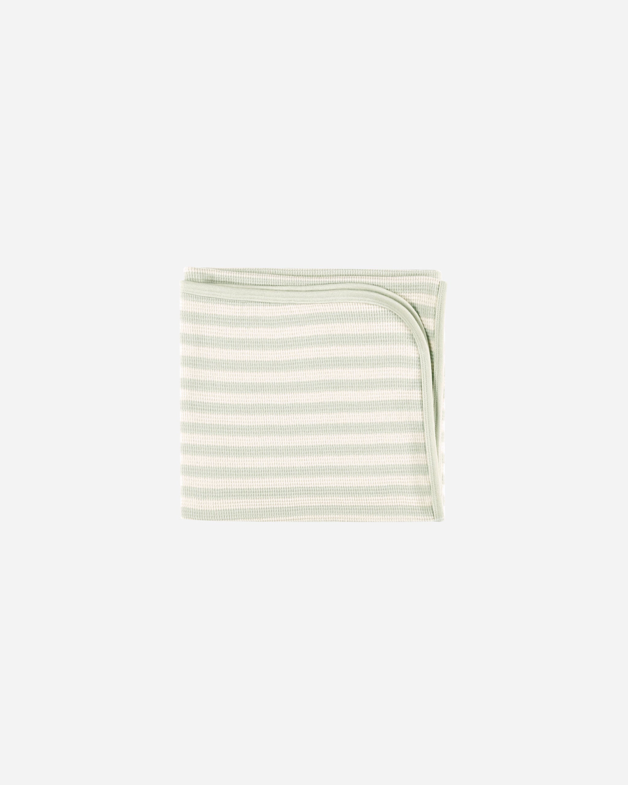 -Baby Blanket || Mint Stripe-