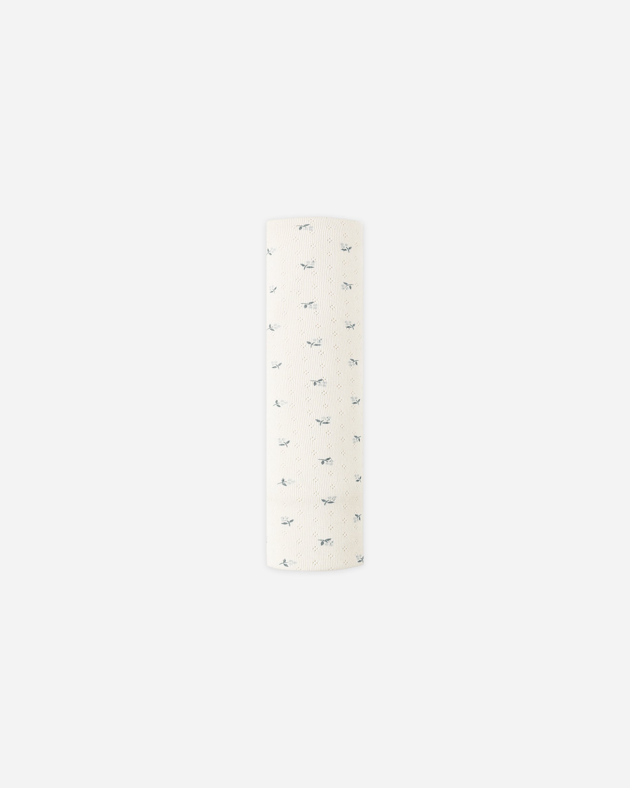 Pointelle Baby Blanket || Blue Ditsy