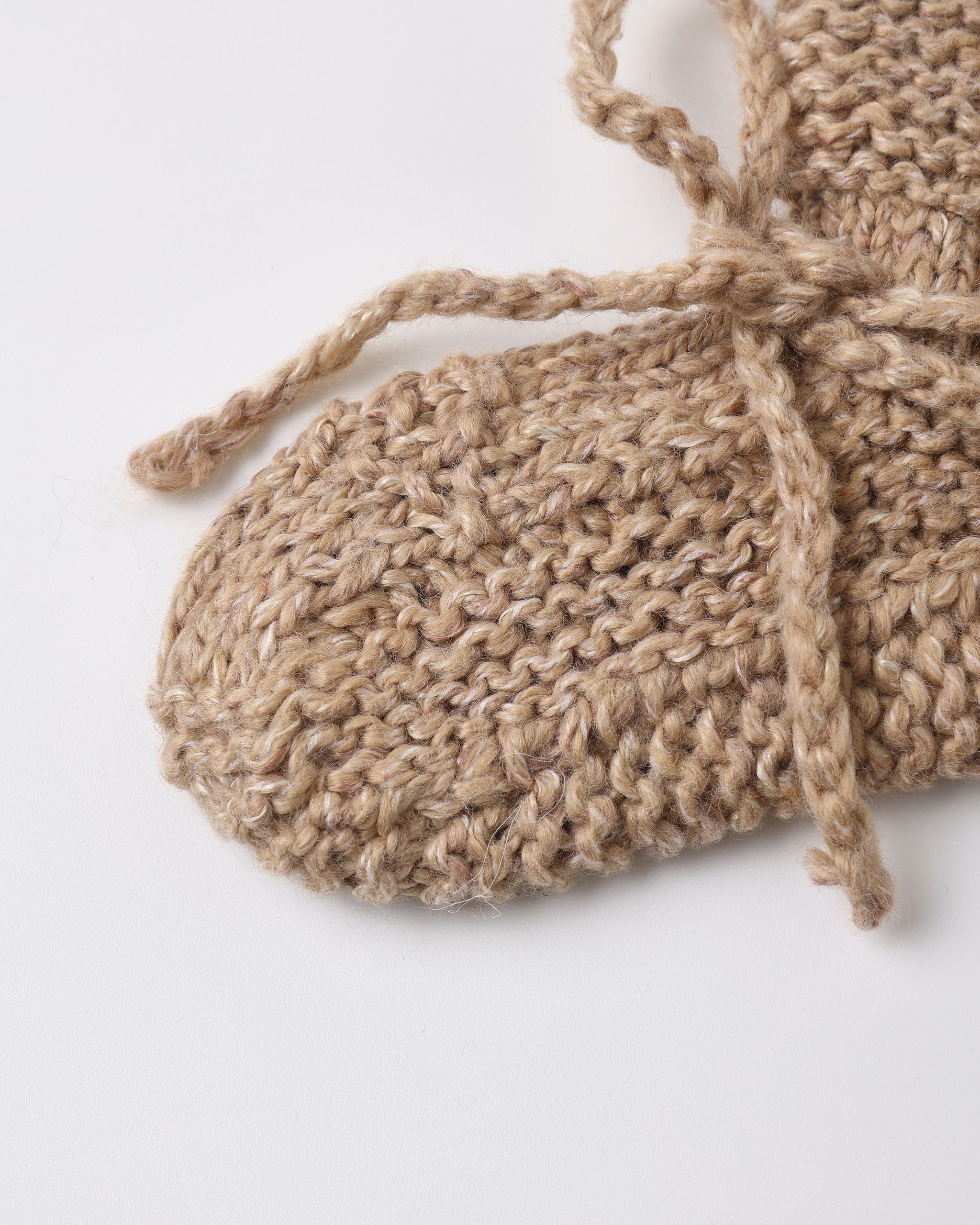 Knit Booties Heathered Almond - Rylee + Cru | Kids Clothes | Trendy Baby Clothes | Modern Infant Outfits |