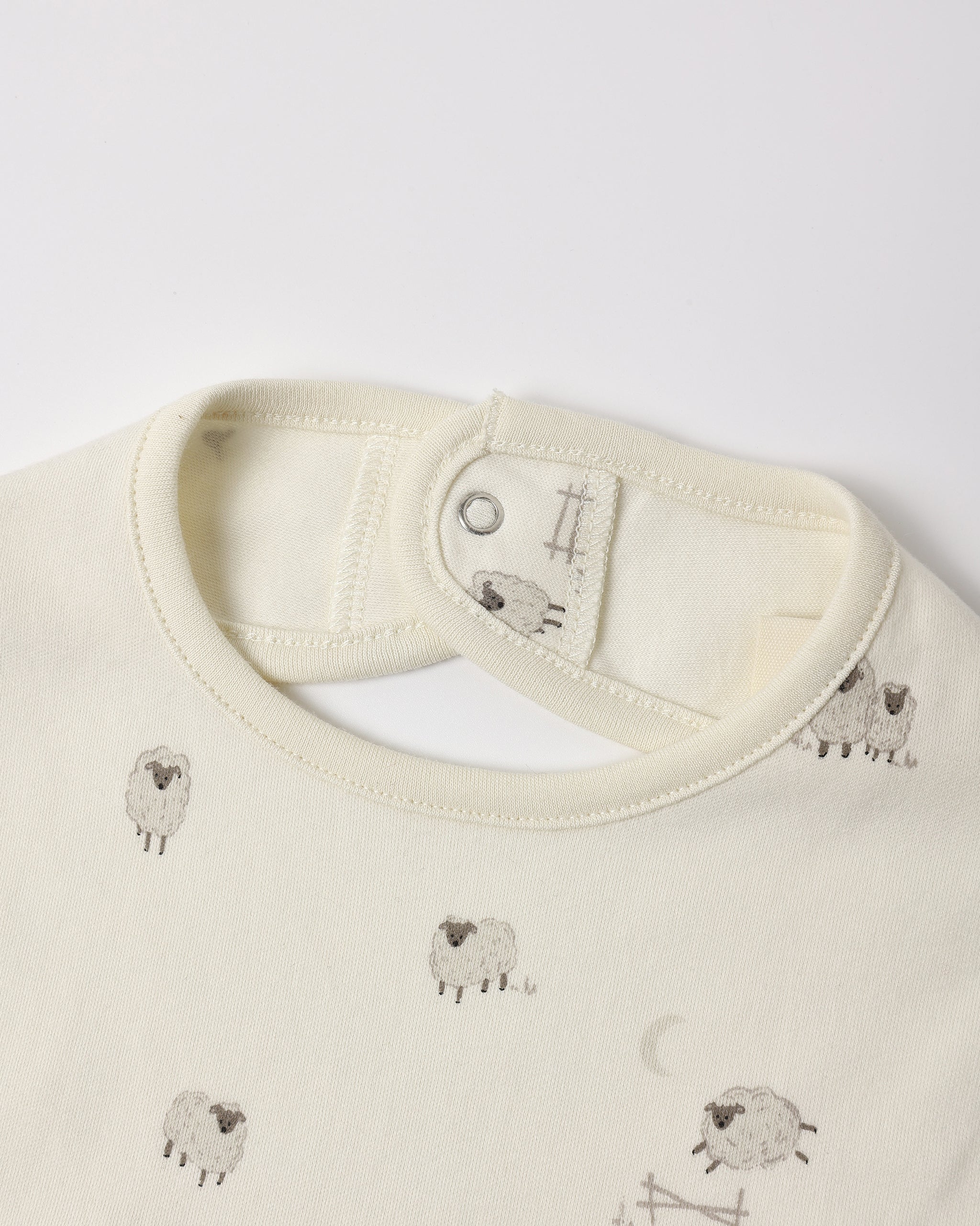 Jersey Snap Bib, 2 Pack Sheep, Cloud Stripe - Rylee + Cru | Kids Clothes | Trendy Baby Clothes | Modern Infant Outfits |