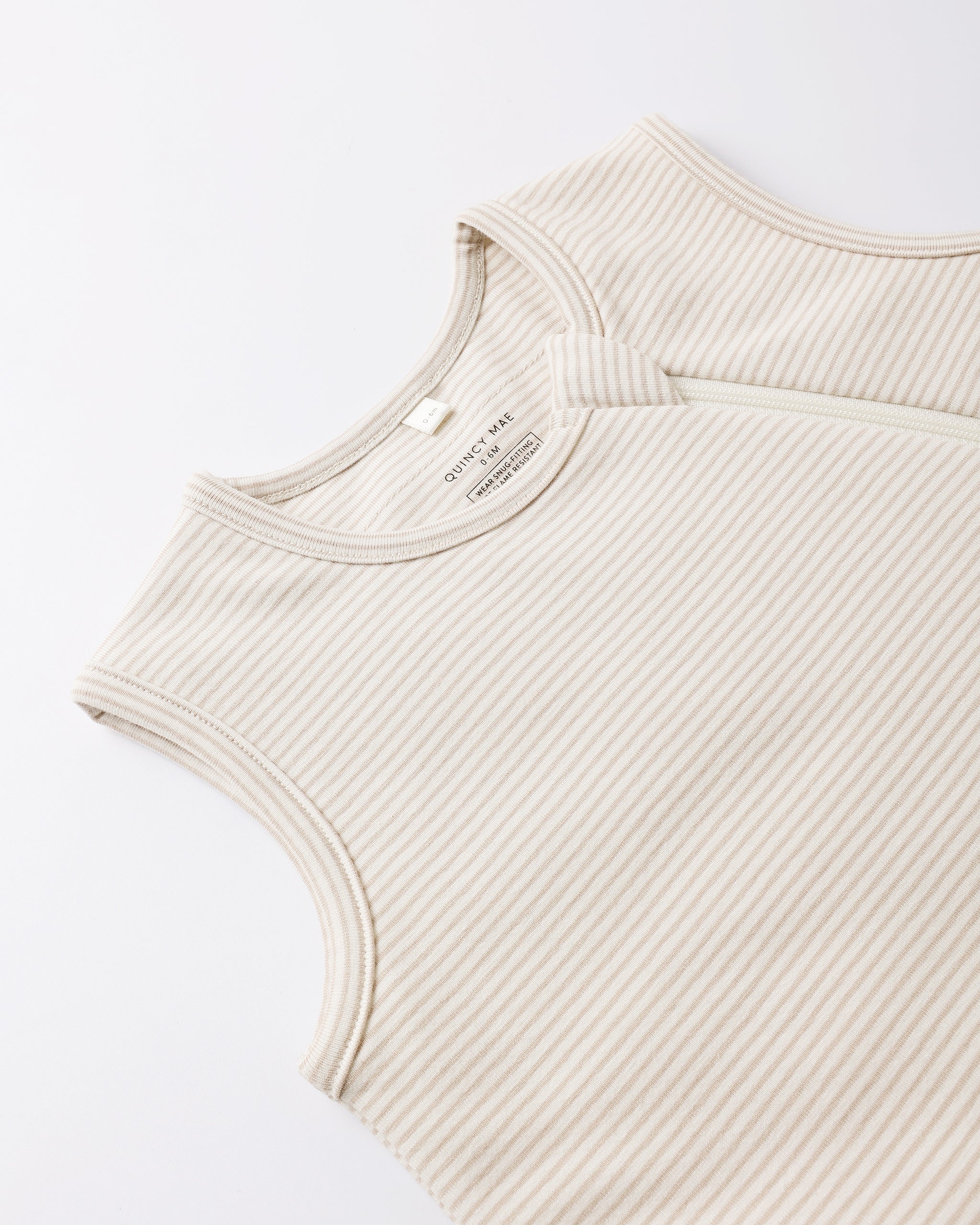 Gigoteuse en jersey rayures fines avoine