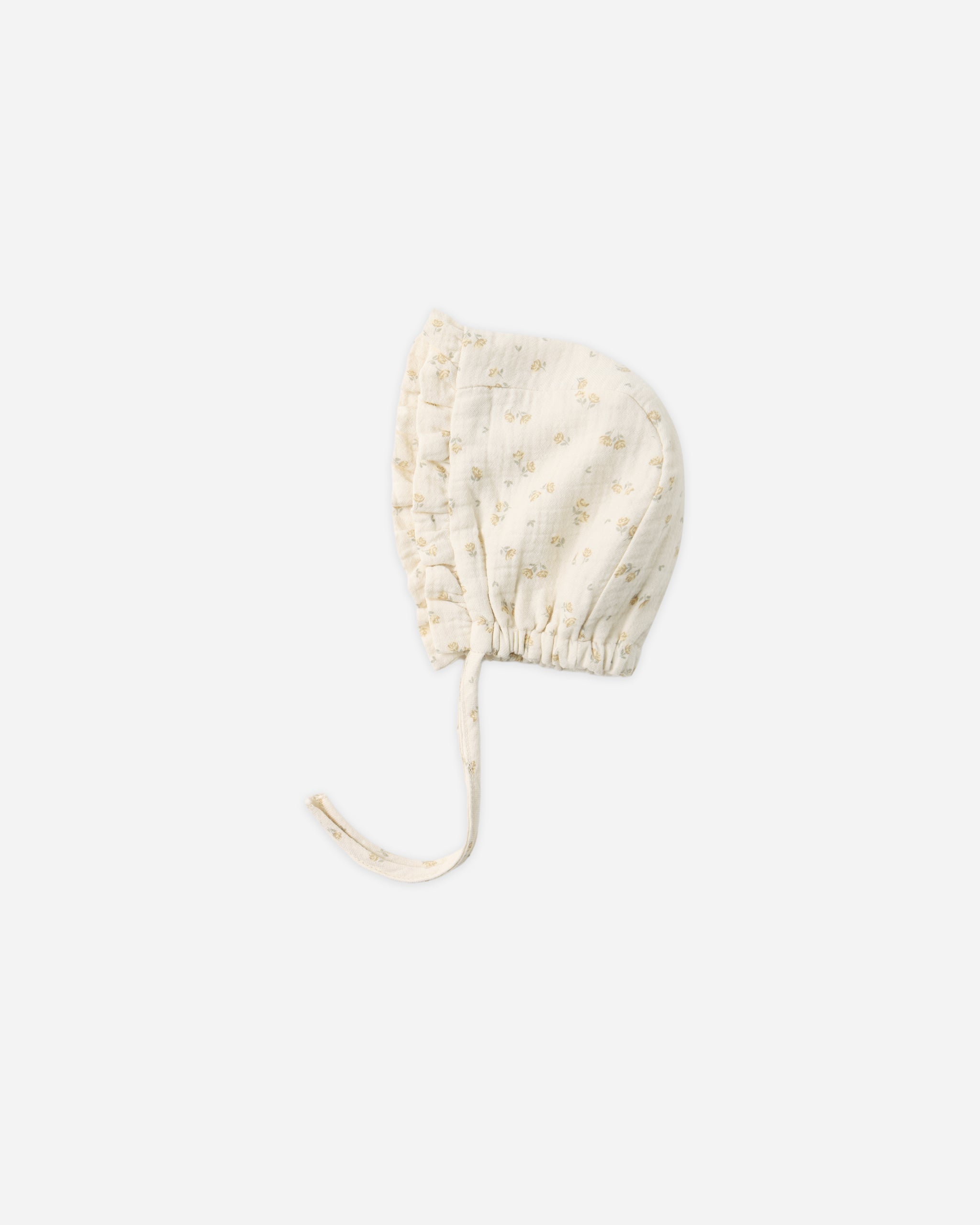 Woven Ruffle Bonnet || Golden Floral