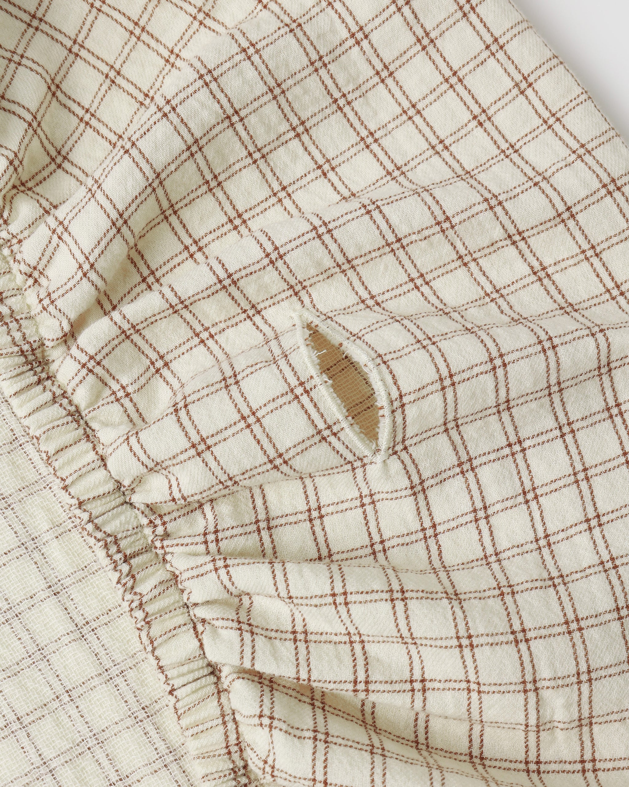 Housse de matelas à langer || Motif à carreaux en cèdre