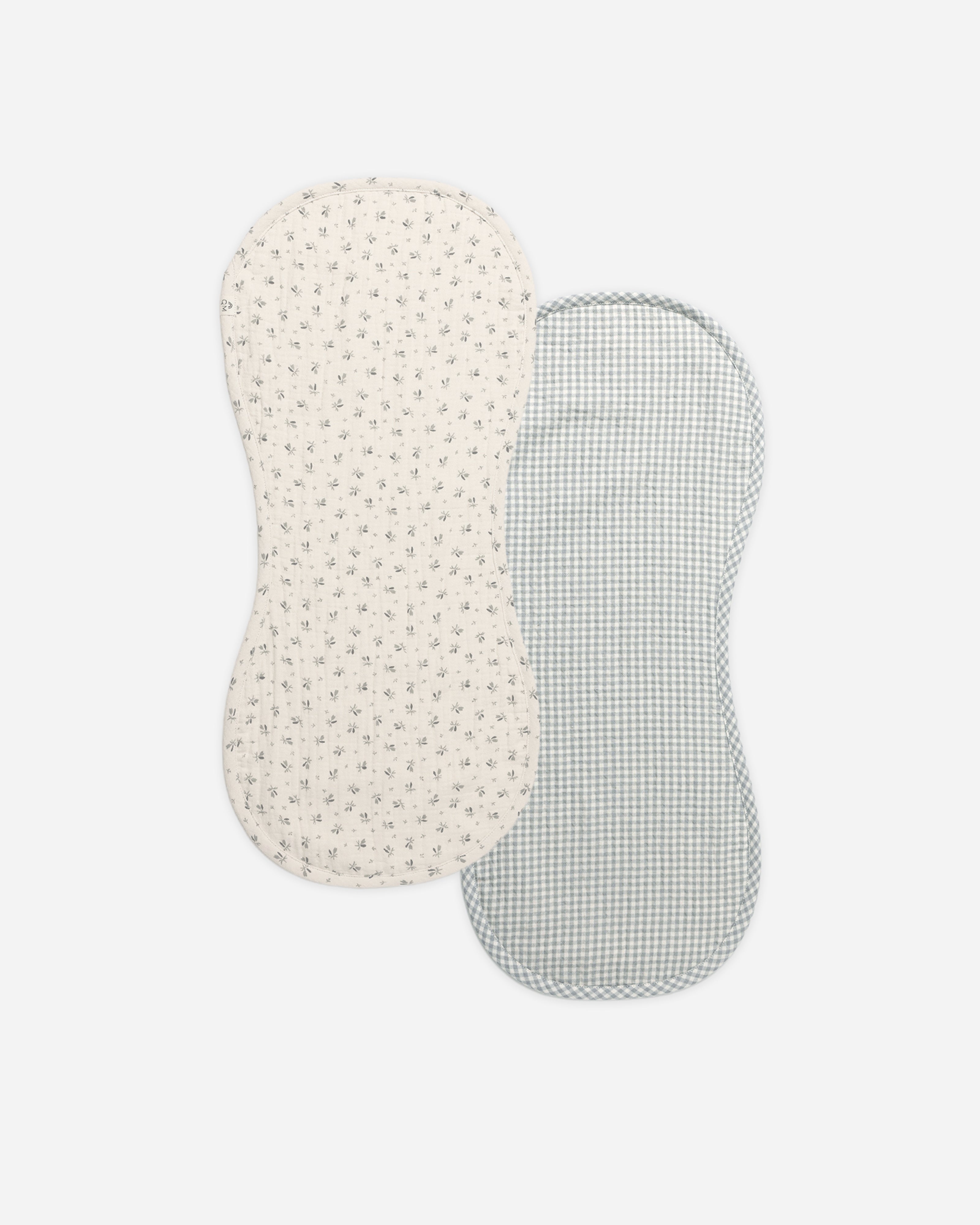 Lot de 2 bavoirs | Jacinthe des bois, vichy bleu