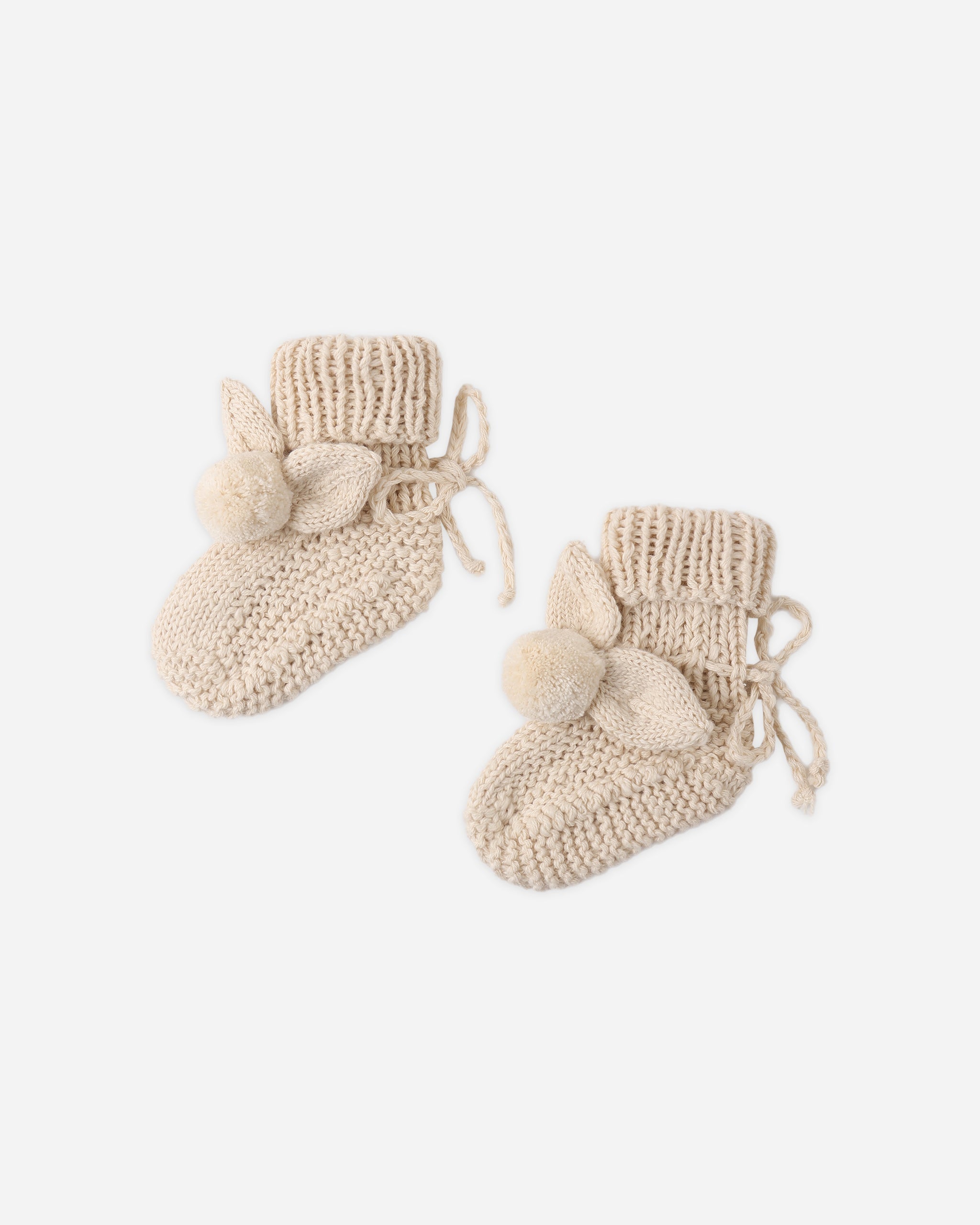 Bunny Knit Booties Ecru - Rylee + Cru | Kids Clothes | Trendy Baby Clothes | Modern Infant Outfits |