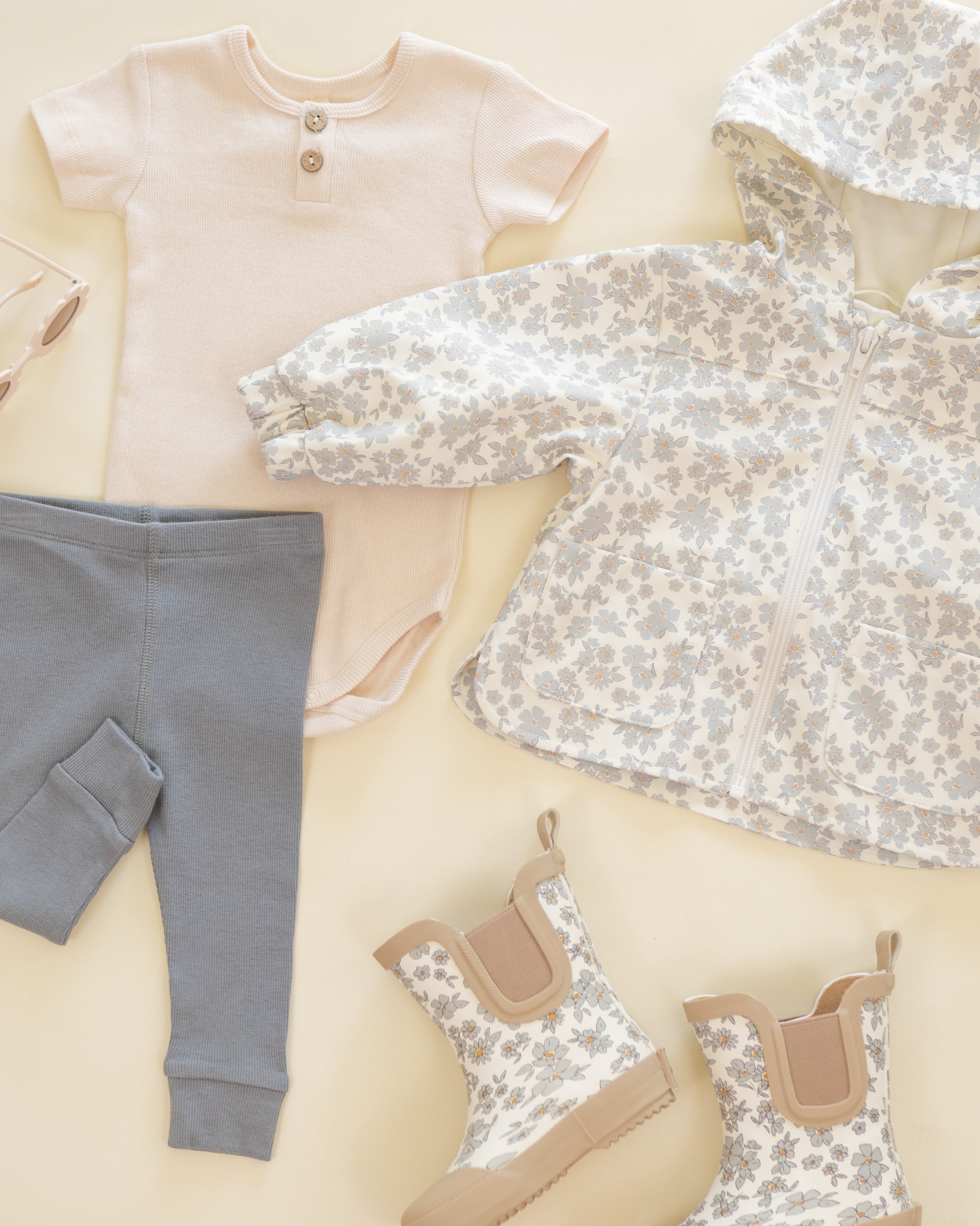 Rain Boots Blue Floral - Rylee + Cru | Kids Clothes | Trendy Baby Clothes | Modern Infant Outfits |