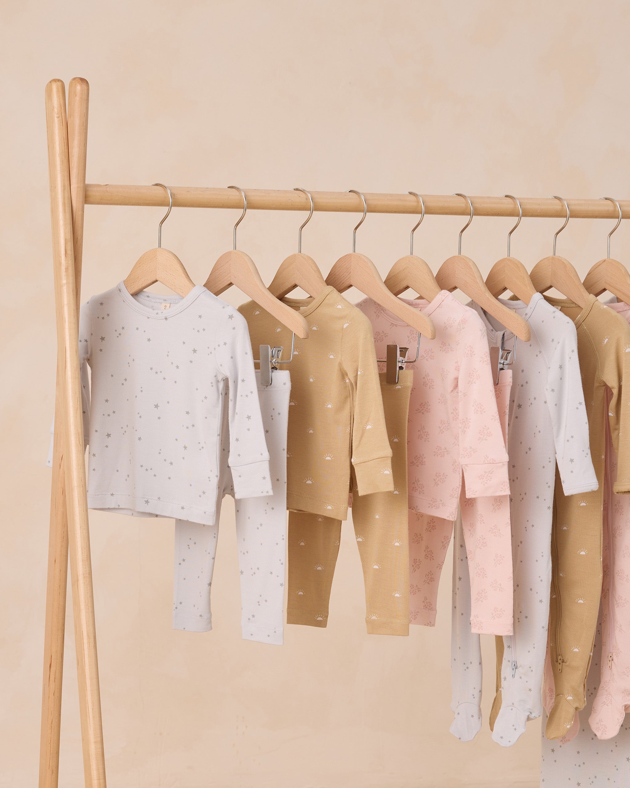 Modal Zip Footie || Stars Fog - Rylee + Cru | Kids Clothes | Trendy Baby Clothes | Modern Infant Outfits |